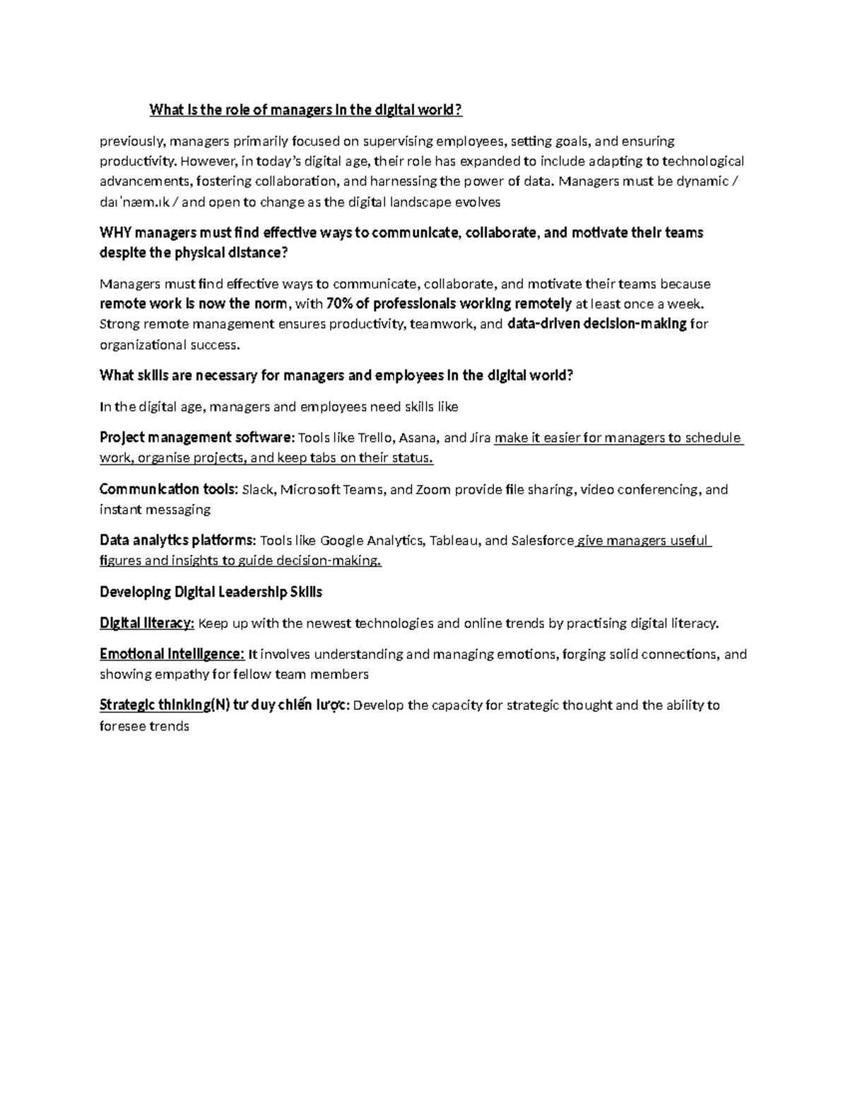Digital Management Skills in the Modern Workplace: A Study Guide - Studocu