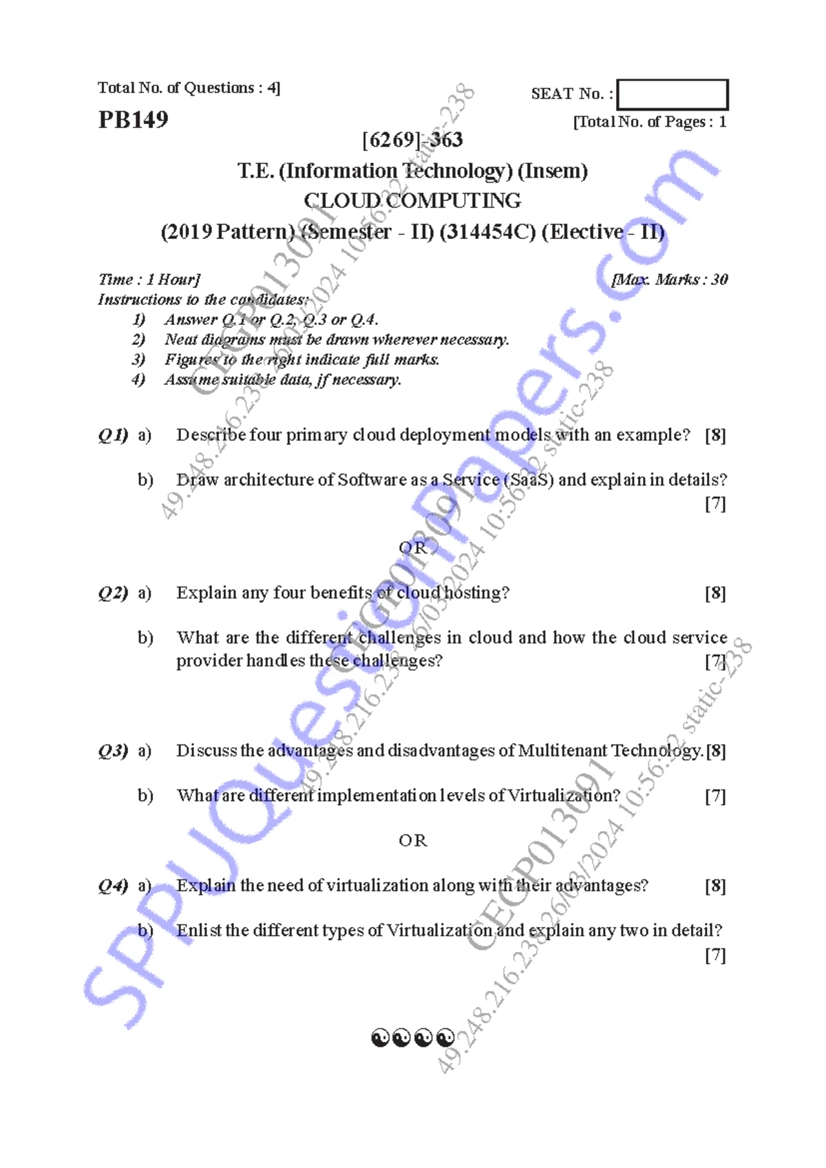 Object Oriented Programming (210243) Dec 2023 Exam Paper - Studocu