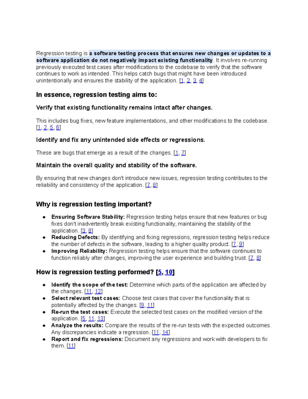 Regression Testing Overview and Importance for CC - Studocu