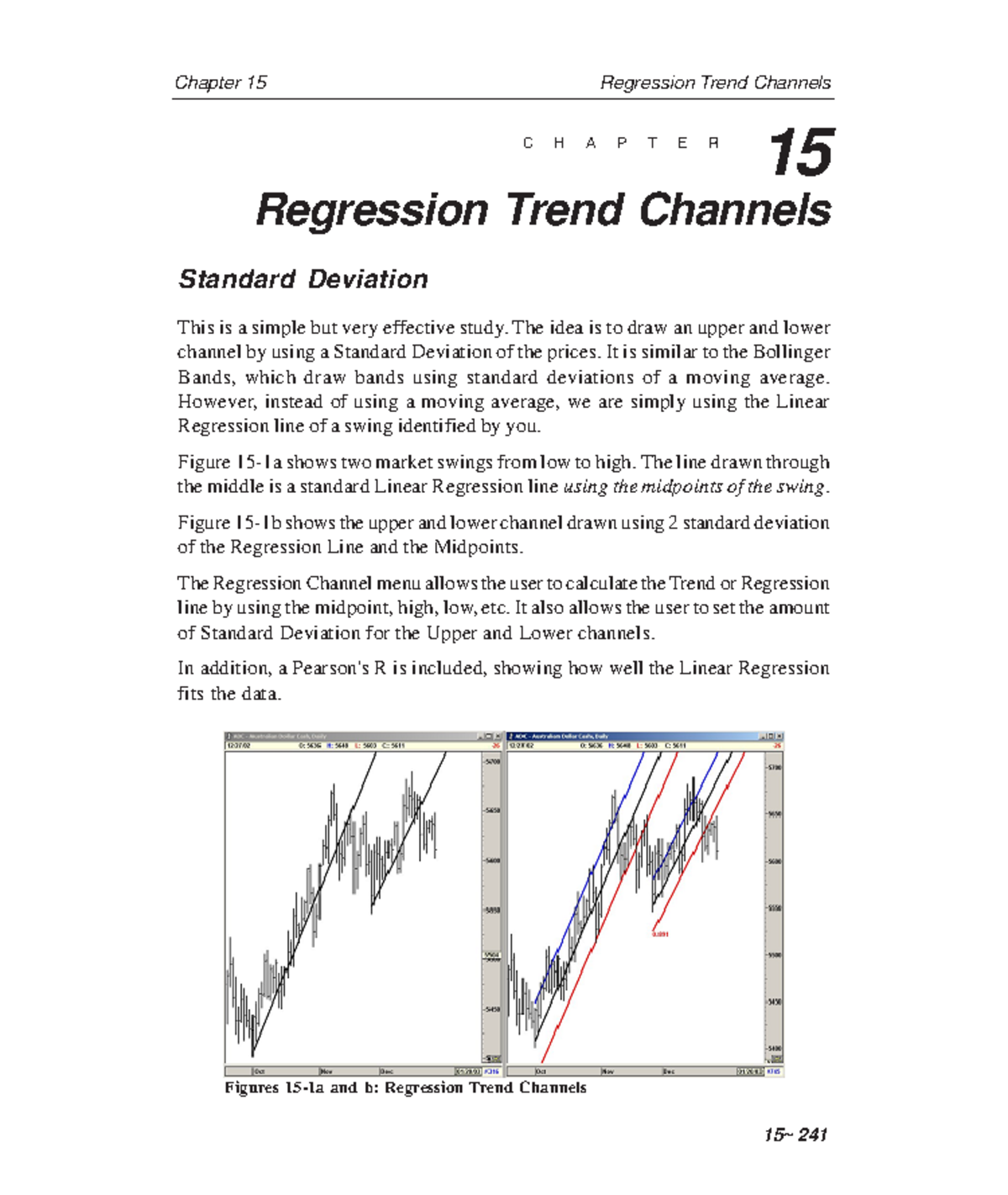 E Signal Manual ch15 - Chapter 15 Regression Trend Channels Standard ...