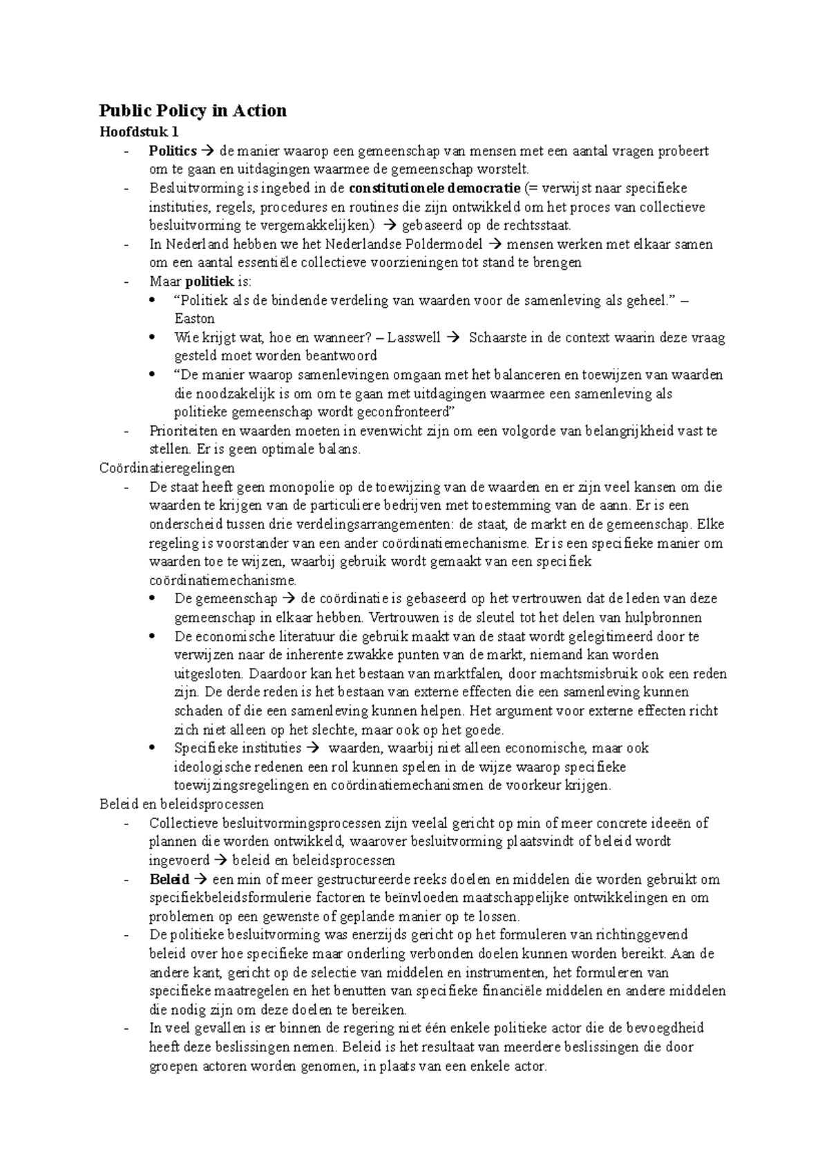 Public Policy in Action: A Comprehensive Overview (Course Code: PP101 ...