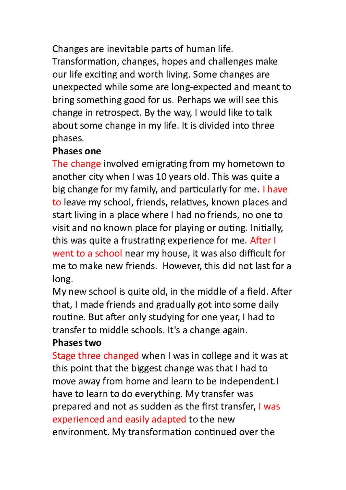 Presention - Book - Changes are inevitable parts of human life ...