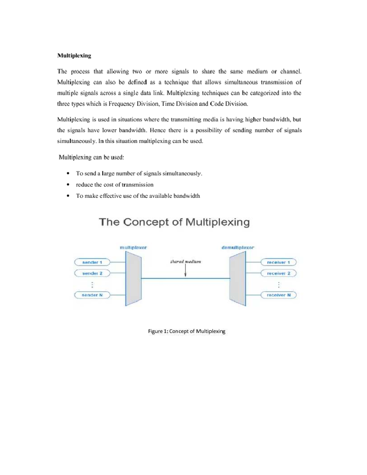 Multiplexing Techniques and Modem Overview - Notes - Studocu
