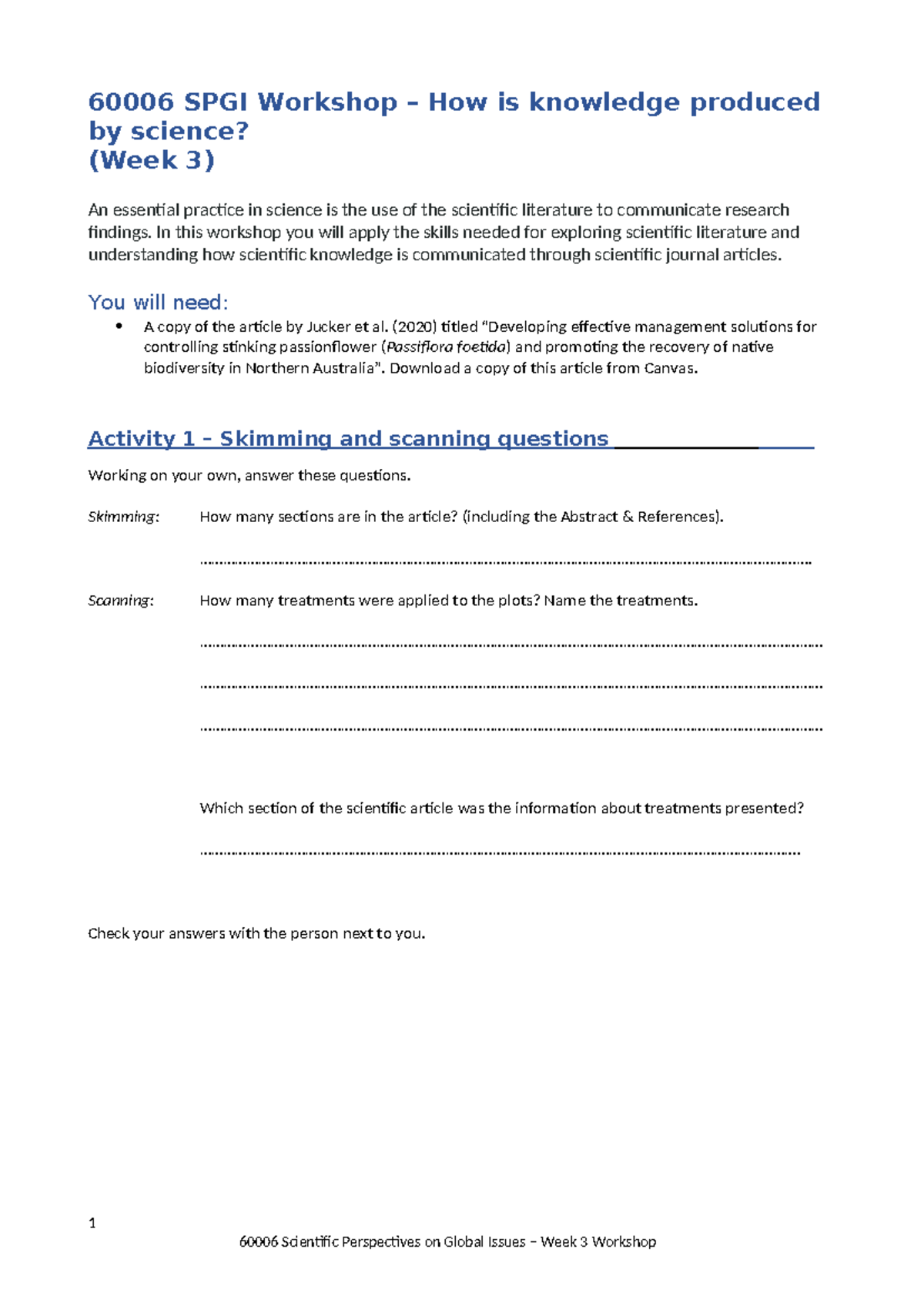 SPGI 3 Workshop: Exploring Scientific Knowledge Production - Studocu