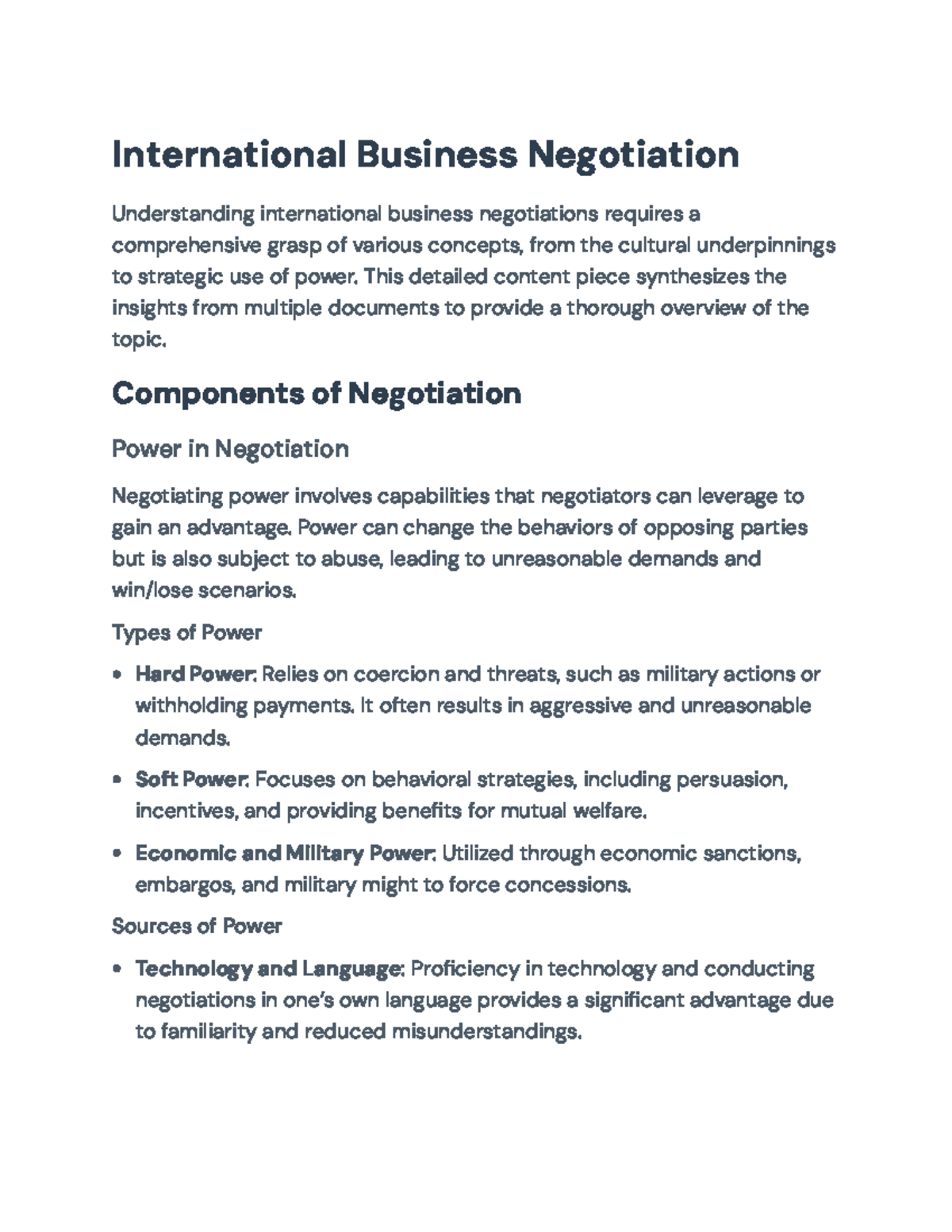 International Business Negotiation: Strategies and Cultural Insights ...