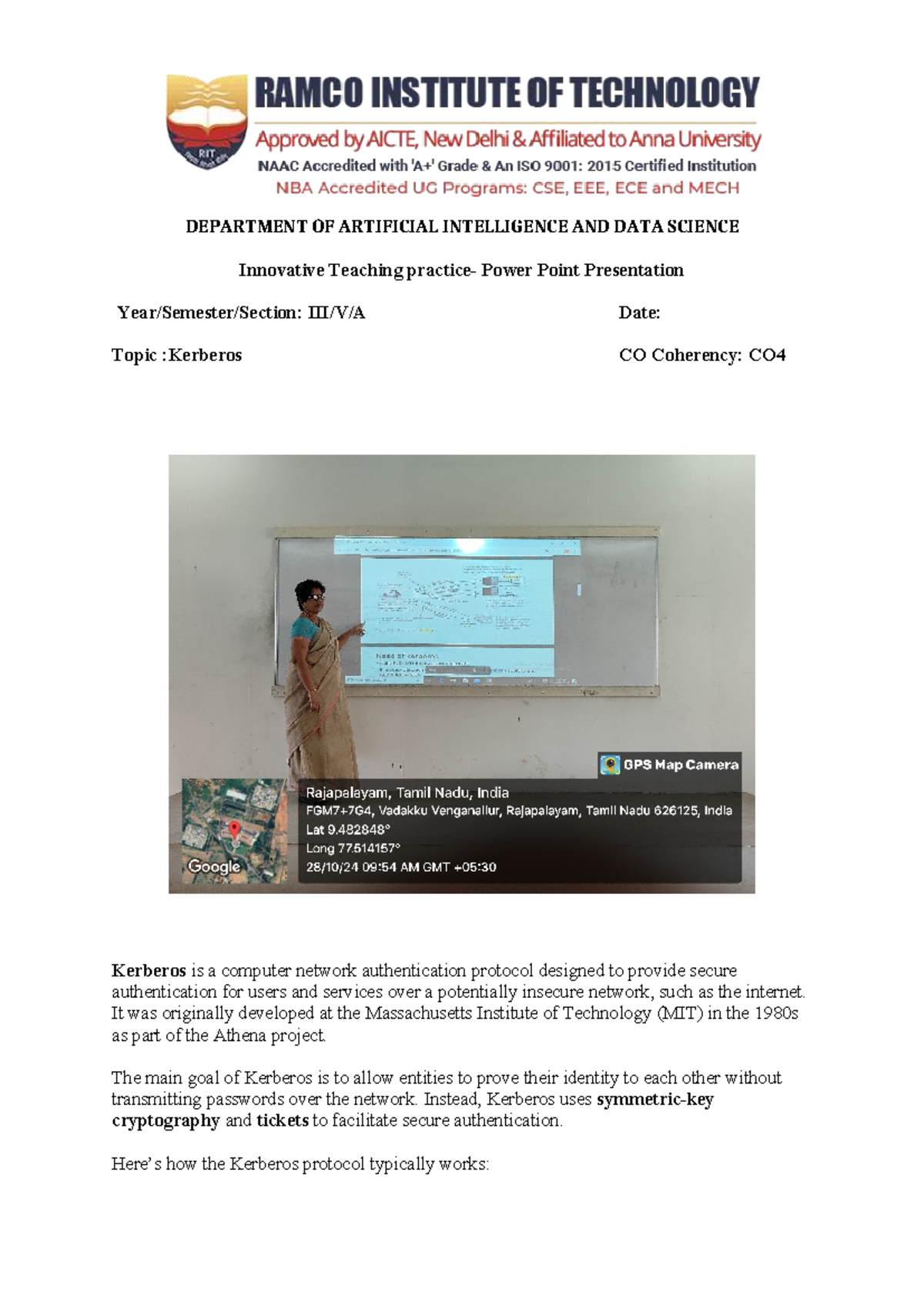 AI & DS 101: Kerberos Authentication Mechanism Presentation Notes - Studocu