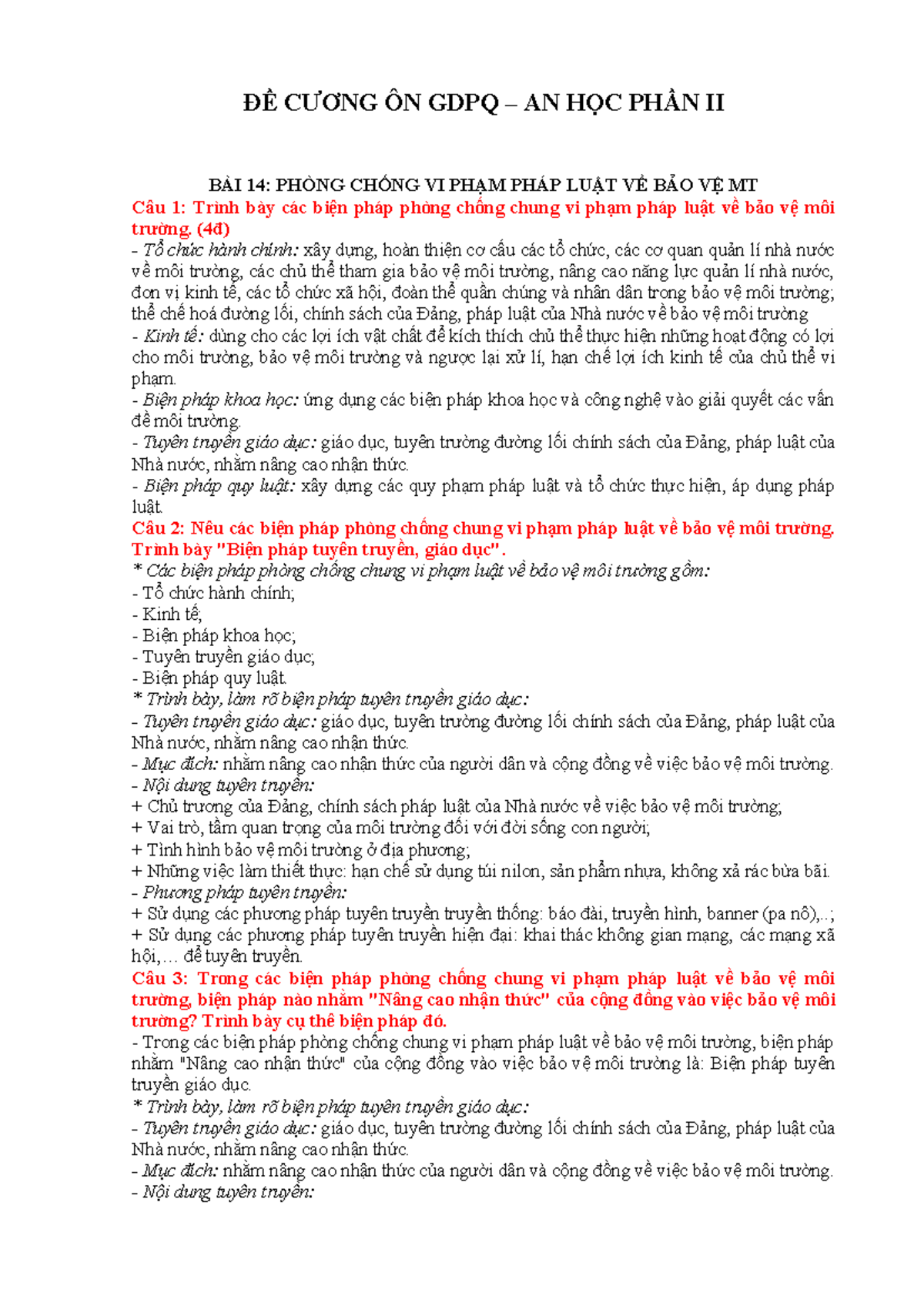 %C4%90%E1%BB%80 C%C6%AF%C6%A0NG %C3%94N GDPQ HP 2 - ĐỀ CƯƠNG ÔN GDPQ ...