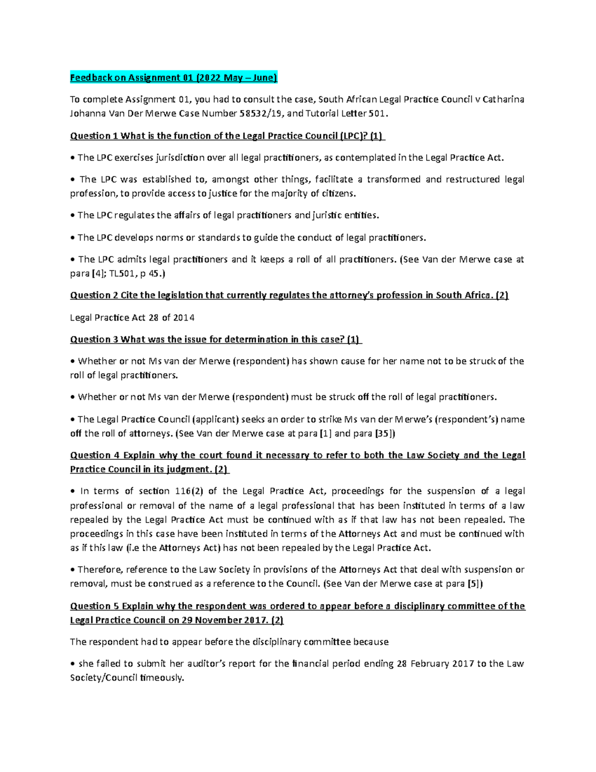 Professional Ethics Exam Notes (Course Code: LAW101) - Studocu