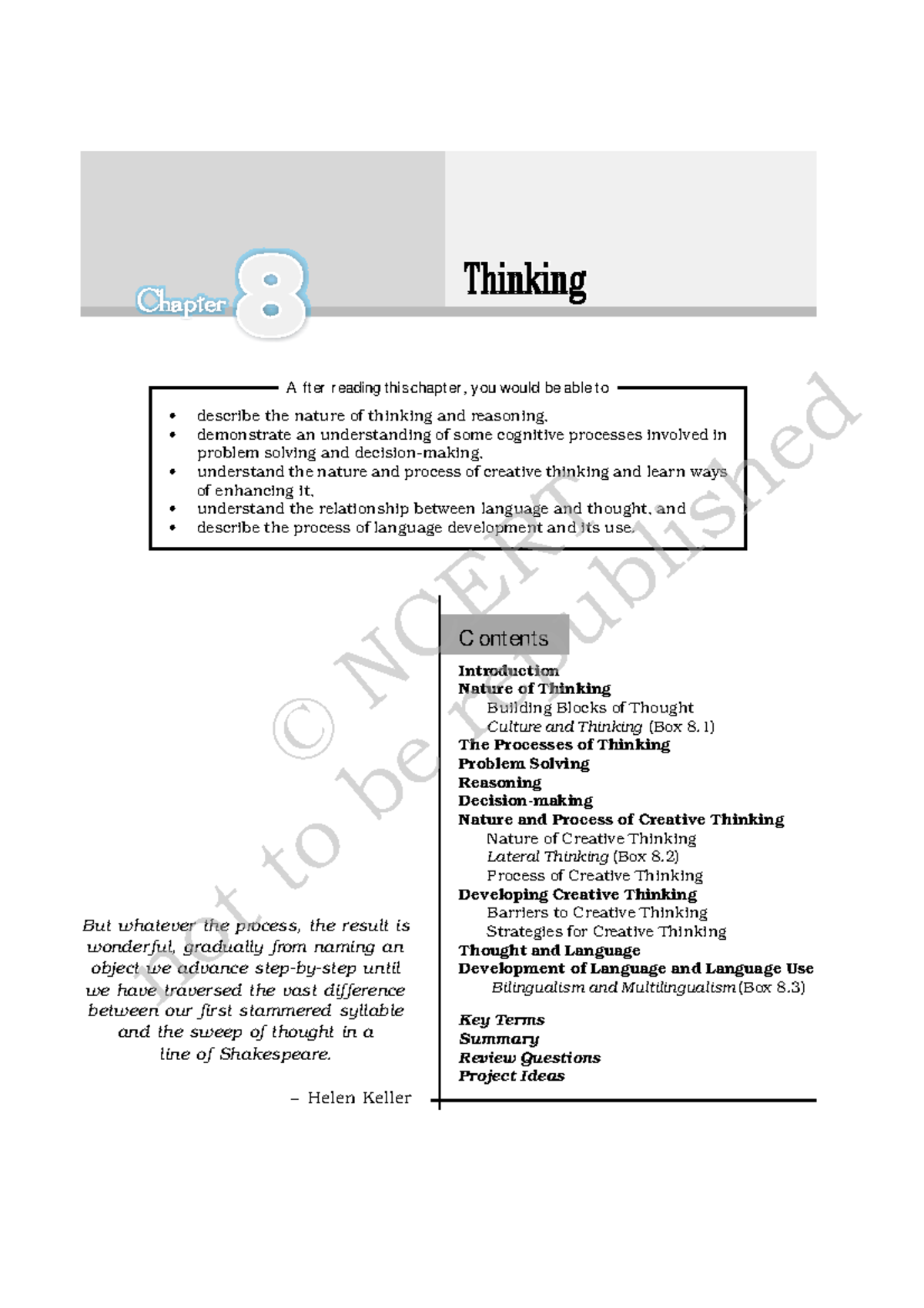 Chapter 8: Understanding Thinking and Reasoning in Psychology (Kepy108 ...