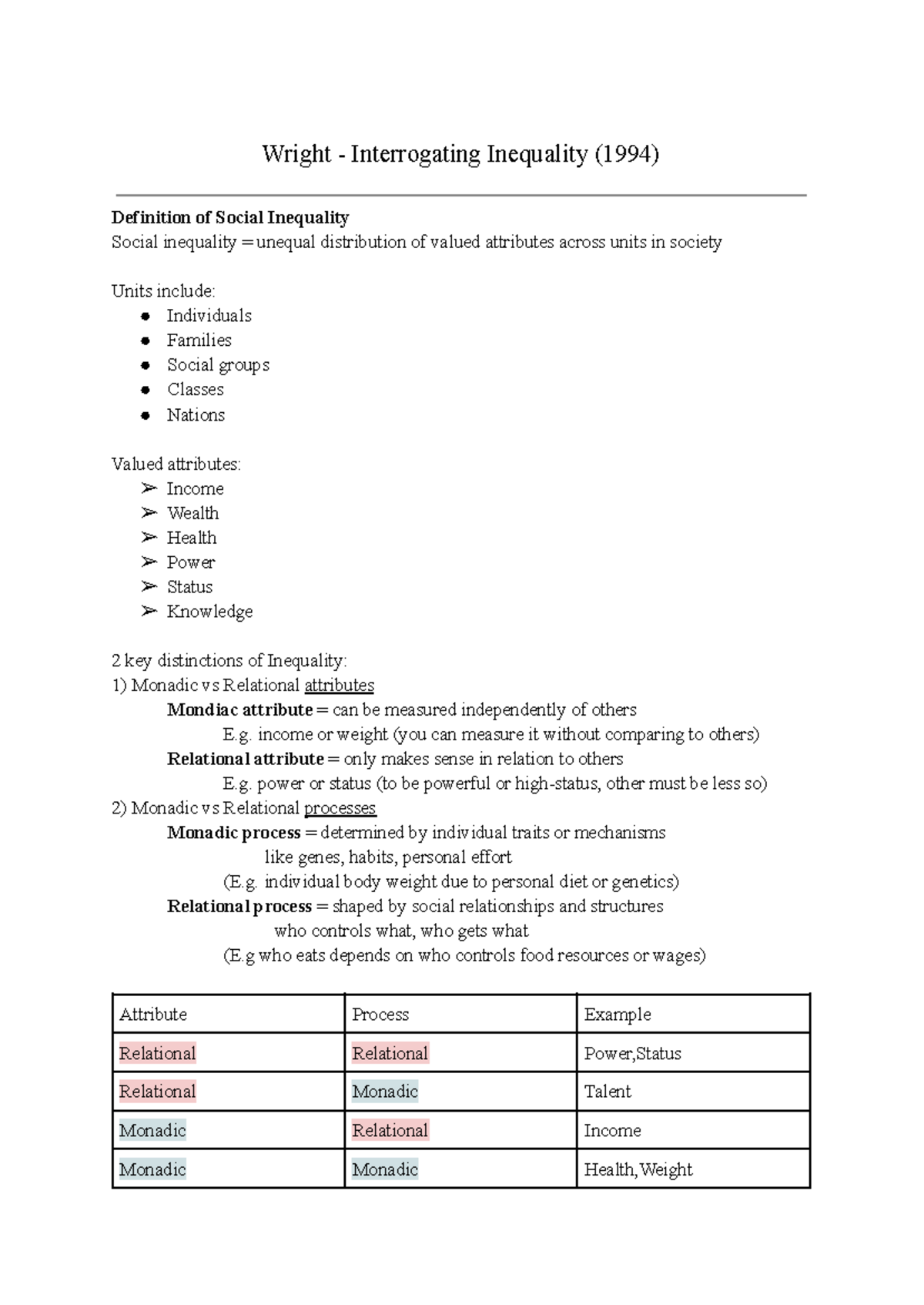 SOC 101: Socio Reading Notes on Social Inequality and Climate Change ...