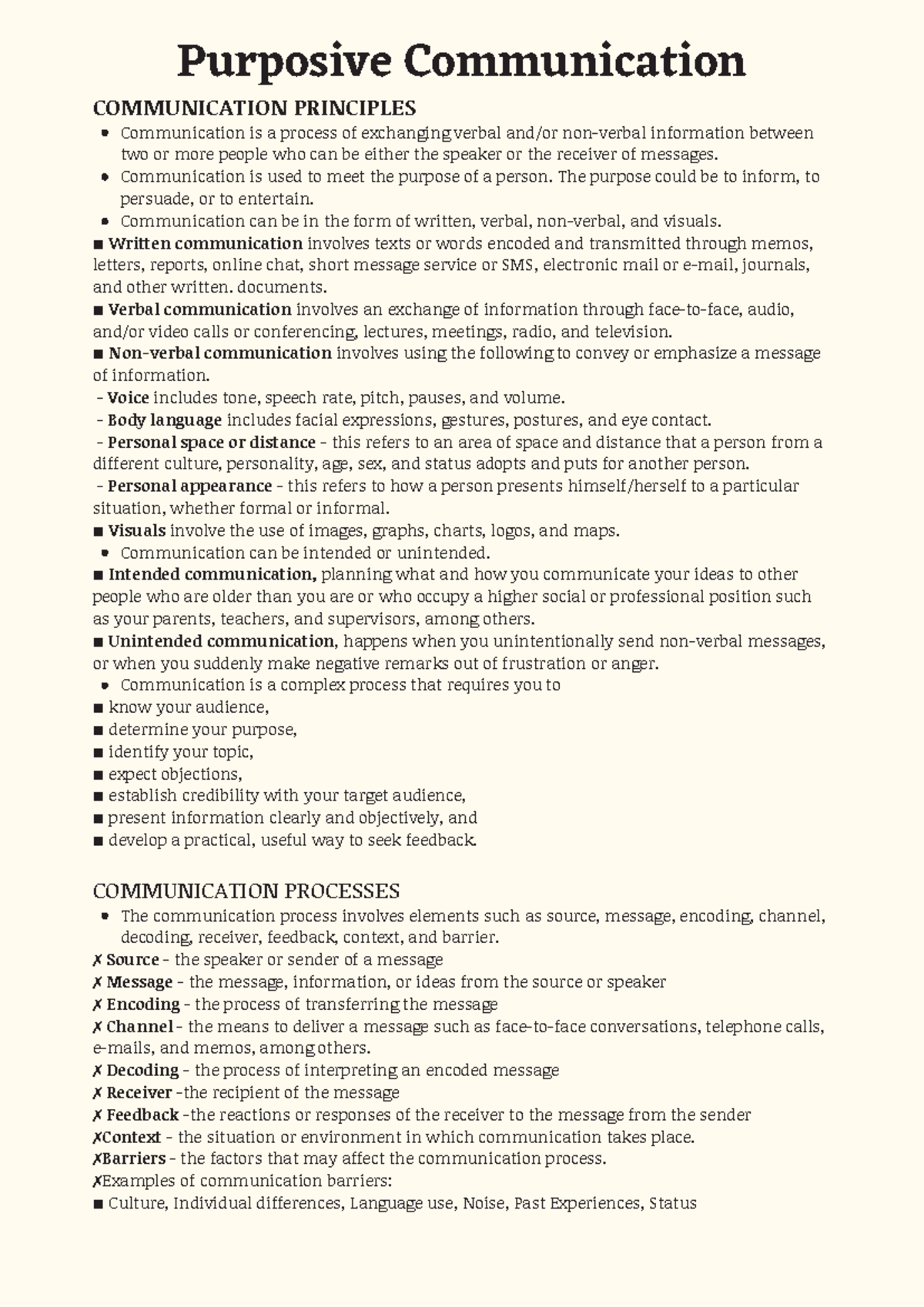 Effective Communication Strategies in Purposive Comm. AMJ 103 - Studocu
