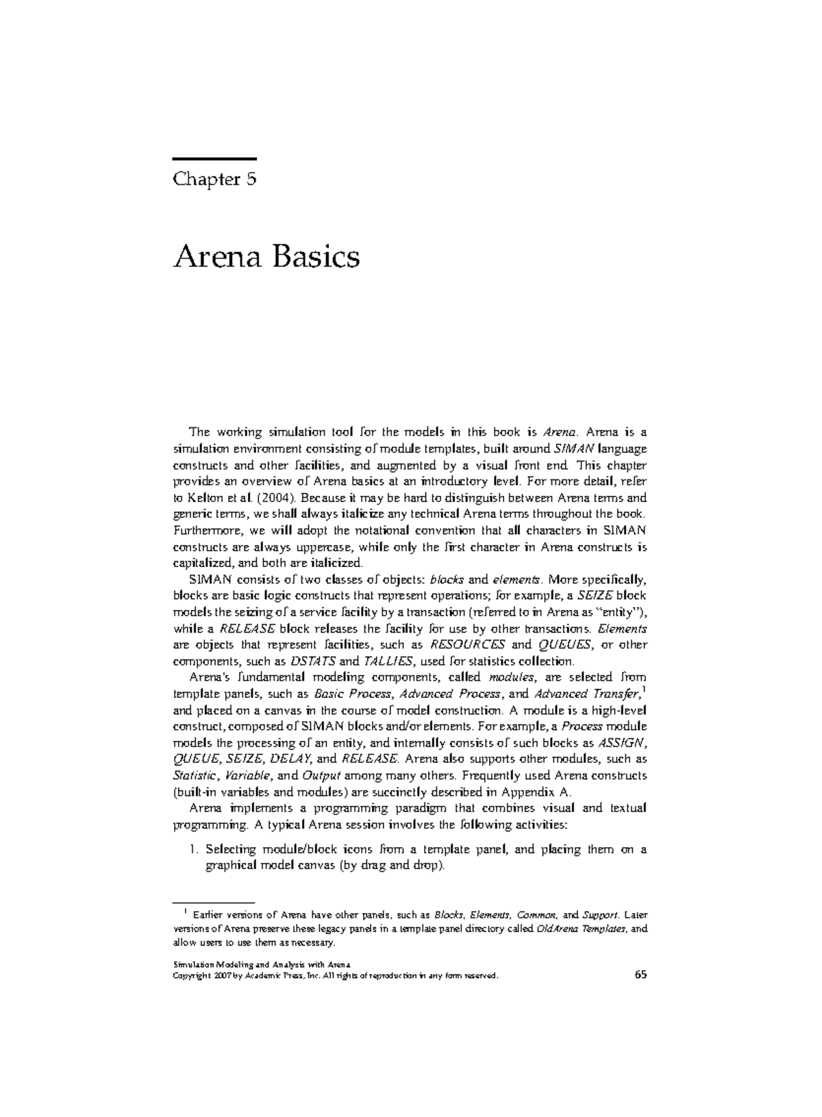 Ch5: Introductory Guide to Arena Basics in Simulation Modeling - Studocu