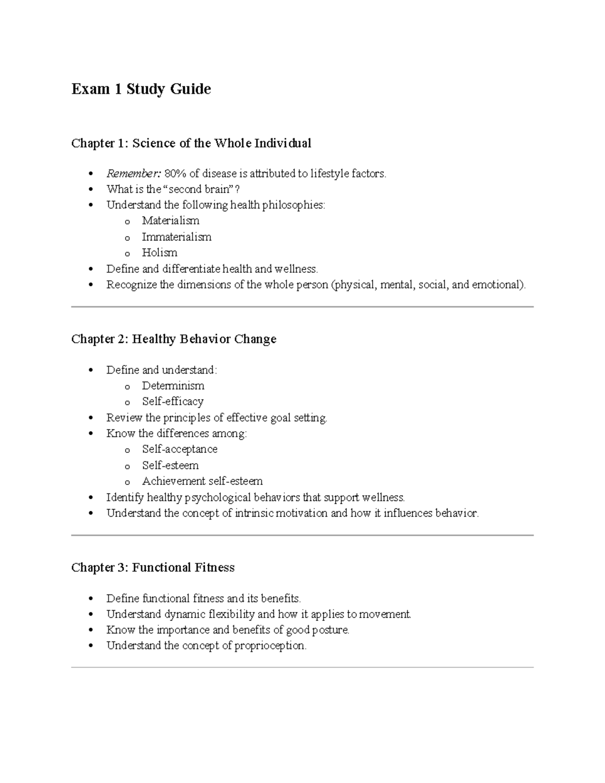 EXSC 221 Exam 1 Study Guide: Health & Fitness Concepts - Studocu