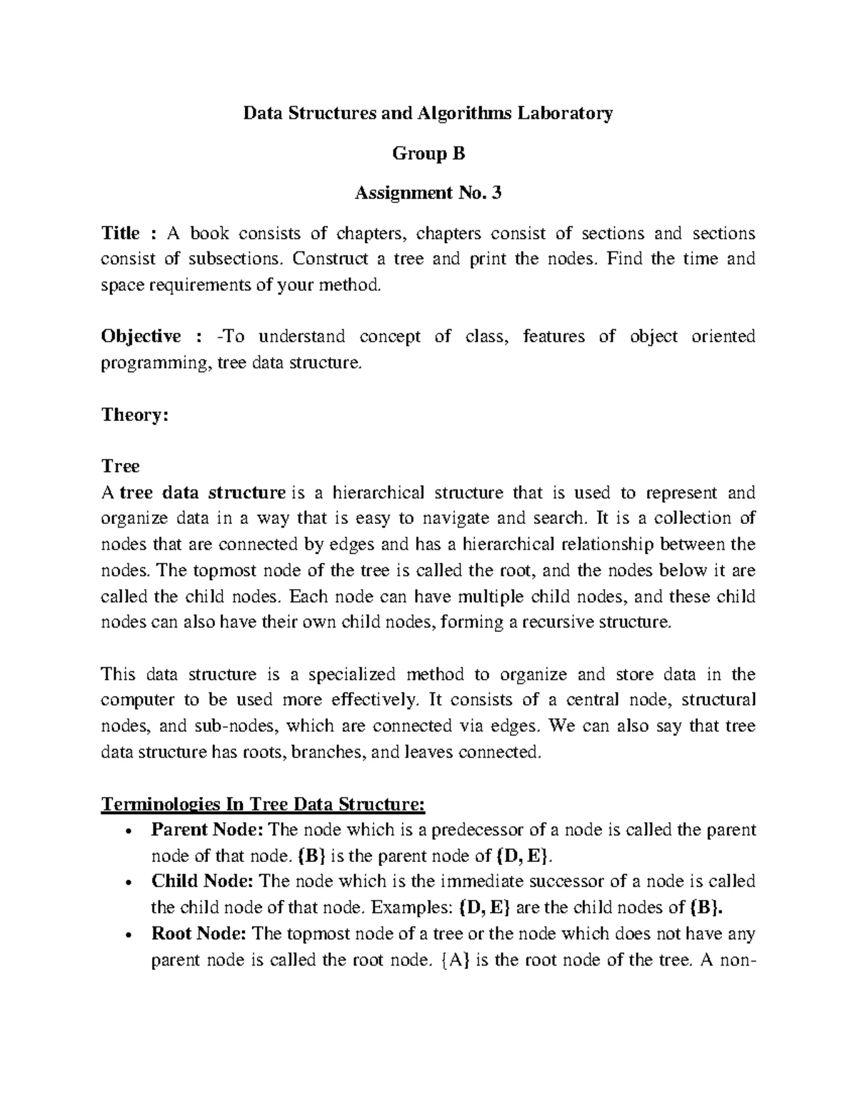 Group B Assignment 5 -writeup - Data Structures and Algorithms ...