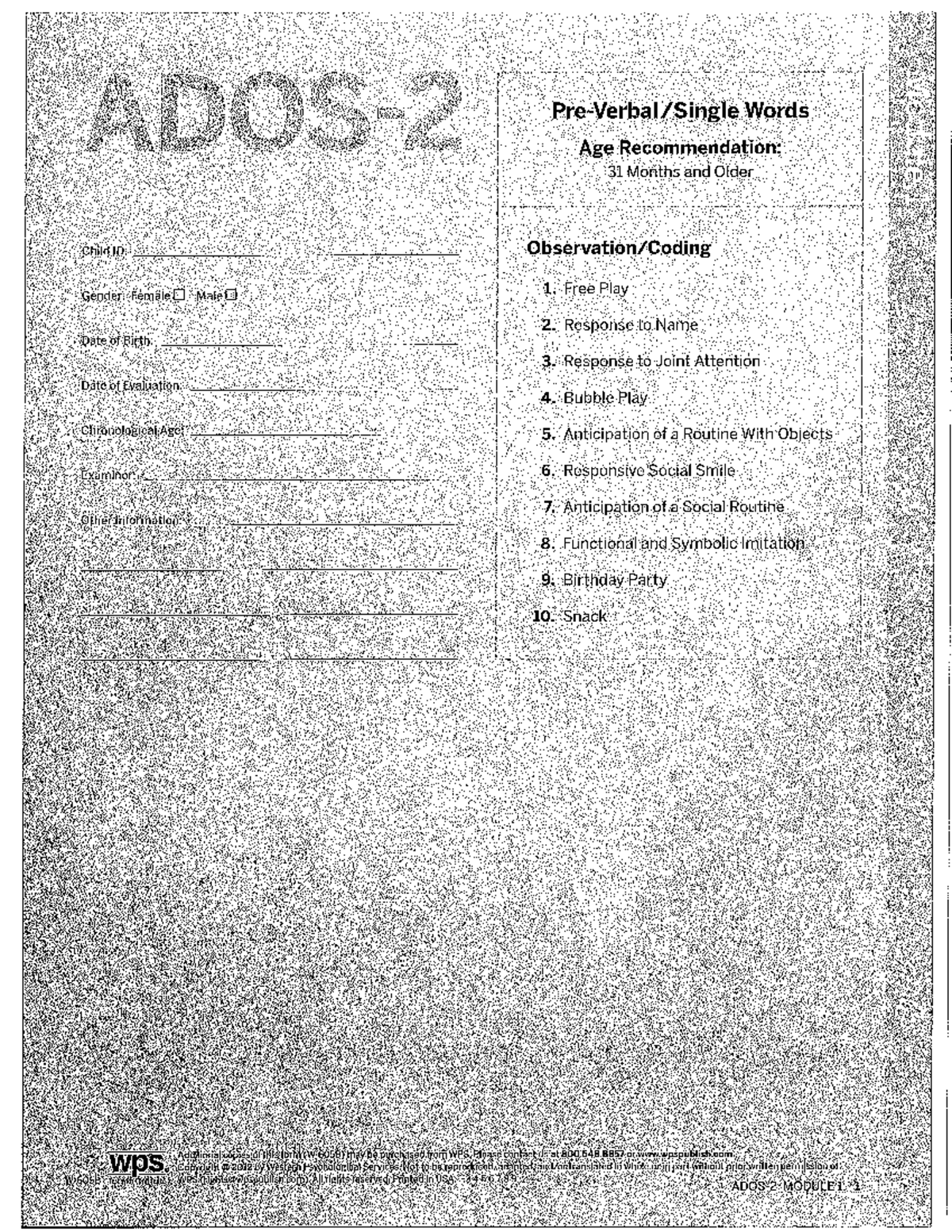 ADOS 2 Mod 1 - Practice Coding Guide and Resources - Studocu