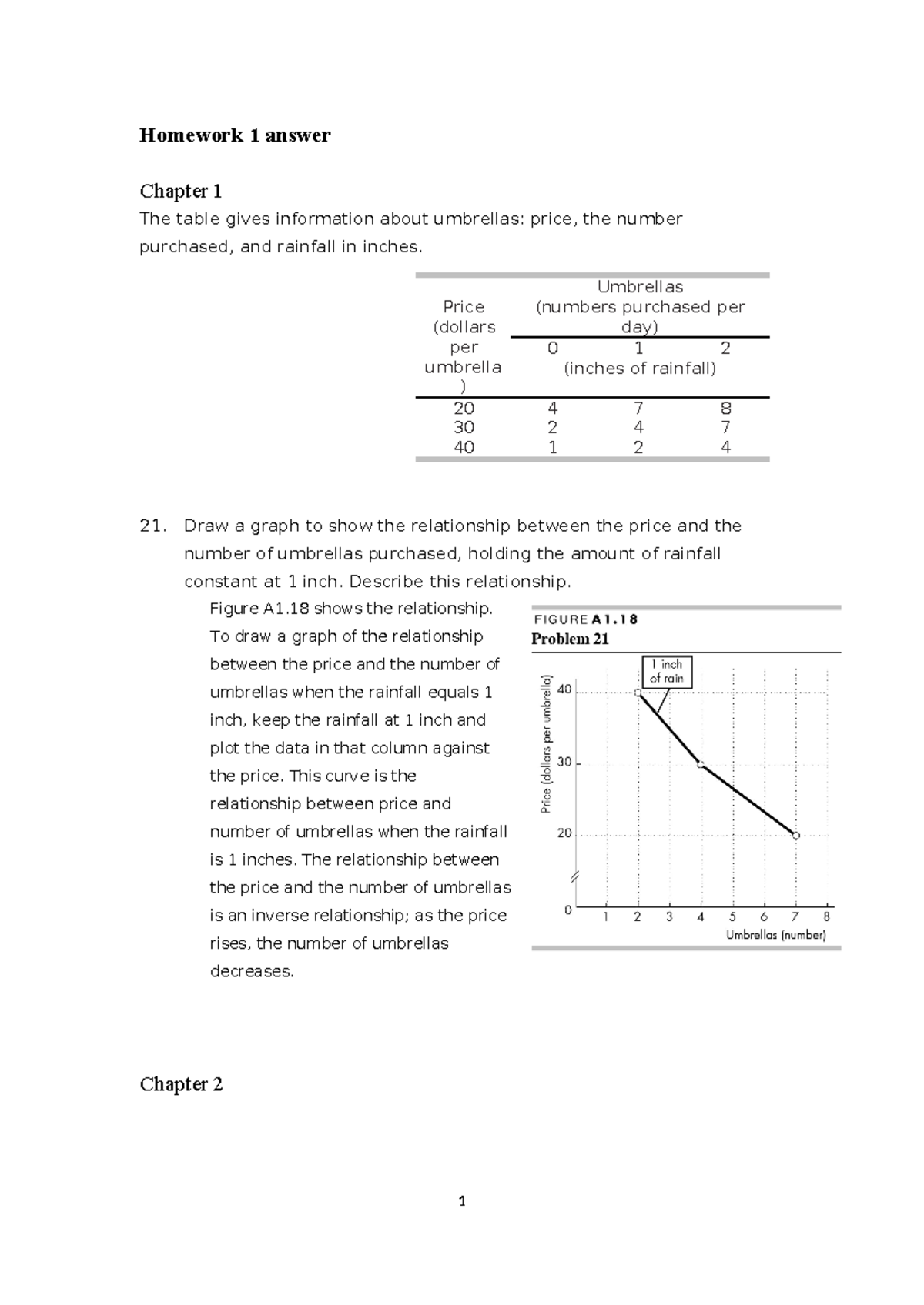 ECO 101 - Homework 1 Answers & Practice Problems Analysis - Studocu
