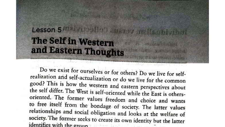 The Self in Western and Eastern Perspectives: Individualism vs ...