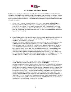 PSY222 Module Four Activity - Module Four Activity Alexandra Moore ...