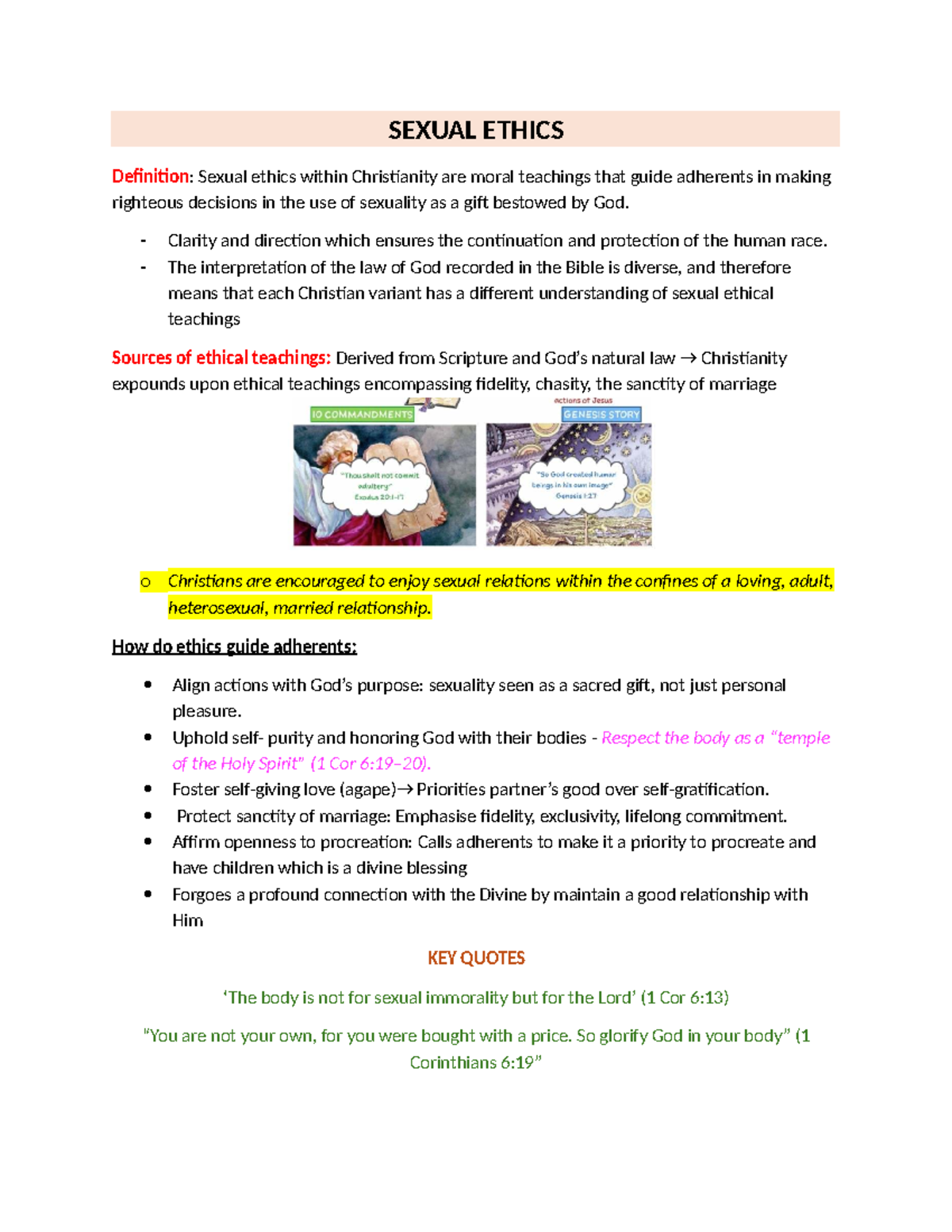 Christianity Sexual Ethics: Understanding Moral Teachings and Values ...