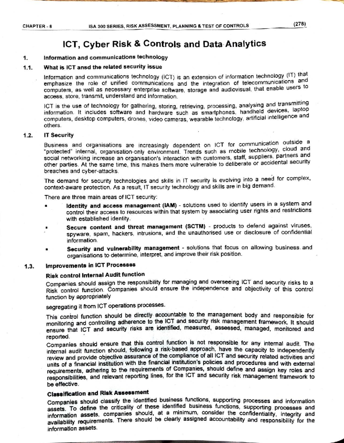 ISA 300 SERIES: Risk Assessment & Control Planning in ICT and Cyber ...