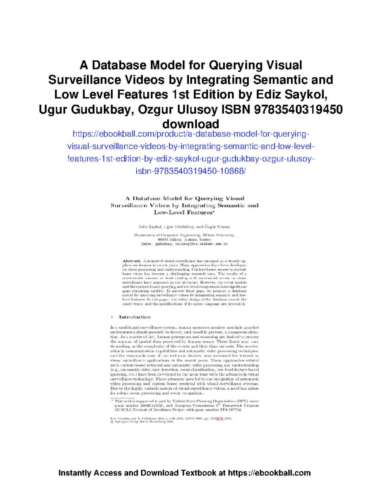 A Database Model for Querying Visual Surveillance Videos: Integrating ...