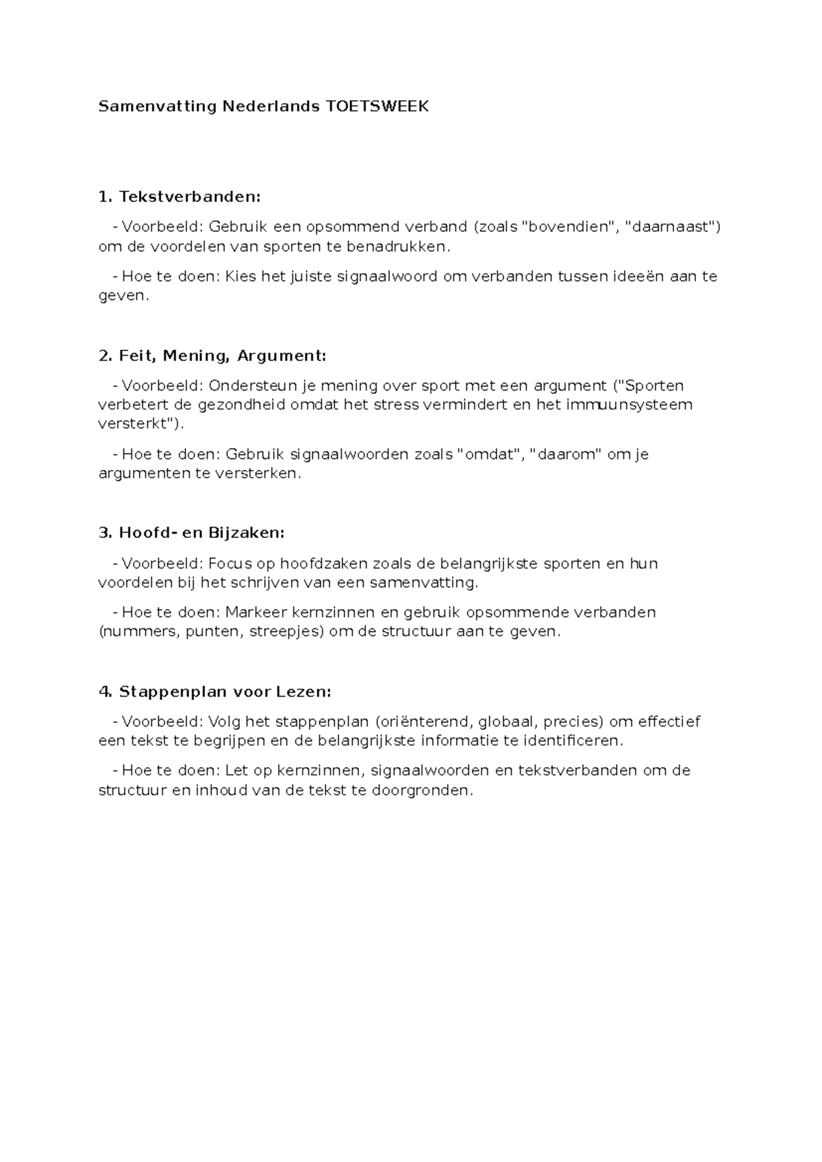 Samenvatting Nederlands Toetsweek: Sleutels tot Succesvol Lezen ...