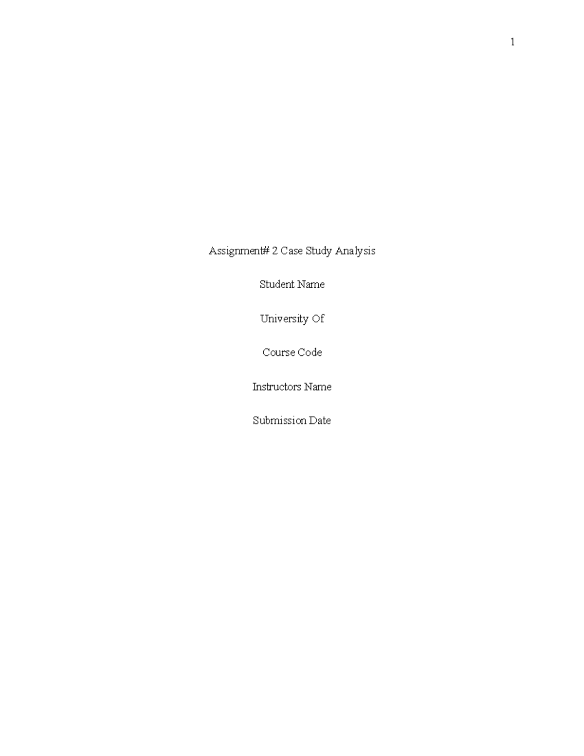 Course Code: Leadership Approaches in Case Study Analysis - Studocu