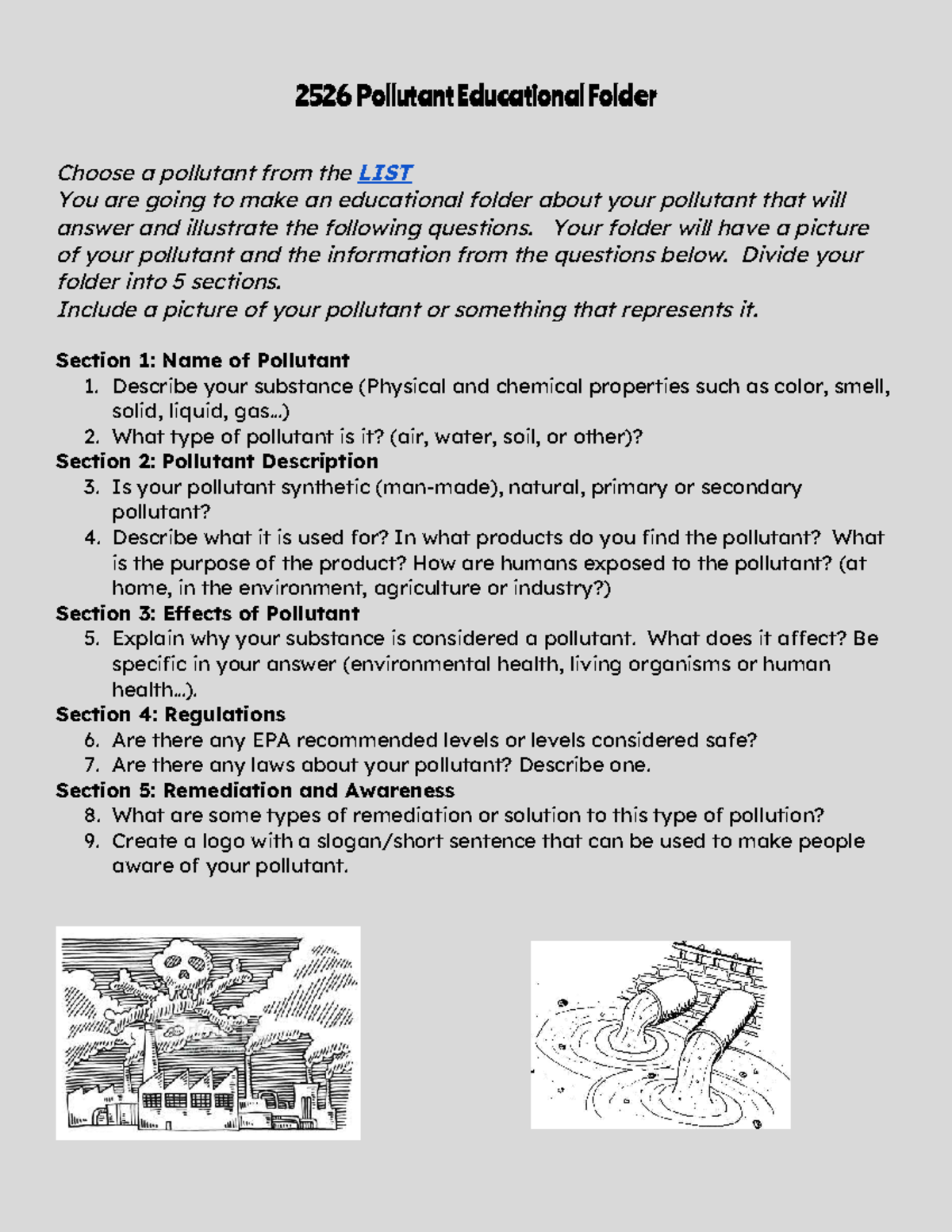 2526 Pollutant Educational Folder: A Comprehensive Guide - Studocu