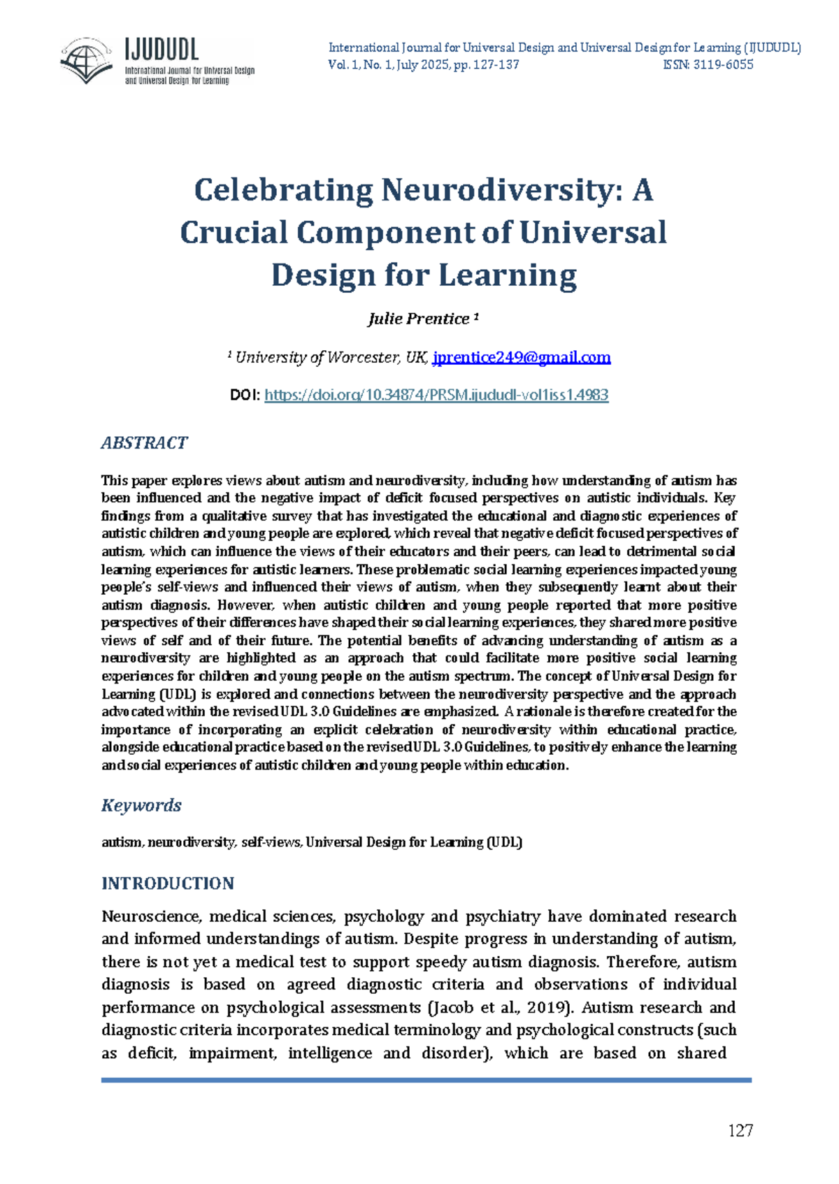 IJUDUDL: Celebrating Neurodiversity in Universal Design for Learning ...