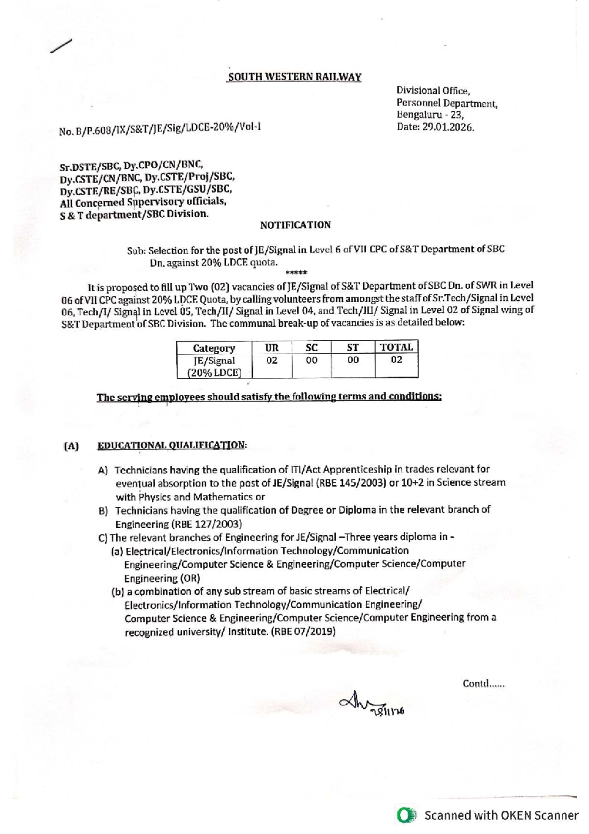 JE Signal LDCE 20% - Selection Process and Syllabus Overview - Studocu