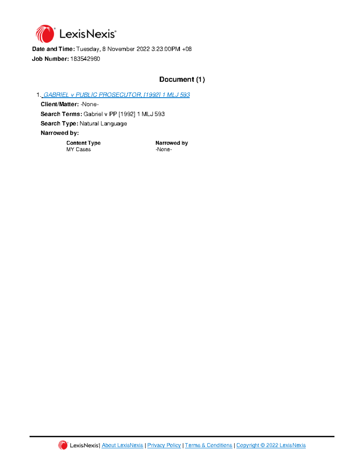 Gabriel v Public Prosecutor: Case Analysis & Revision [1992] 1 MLJ 593 ...