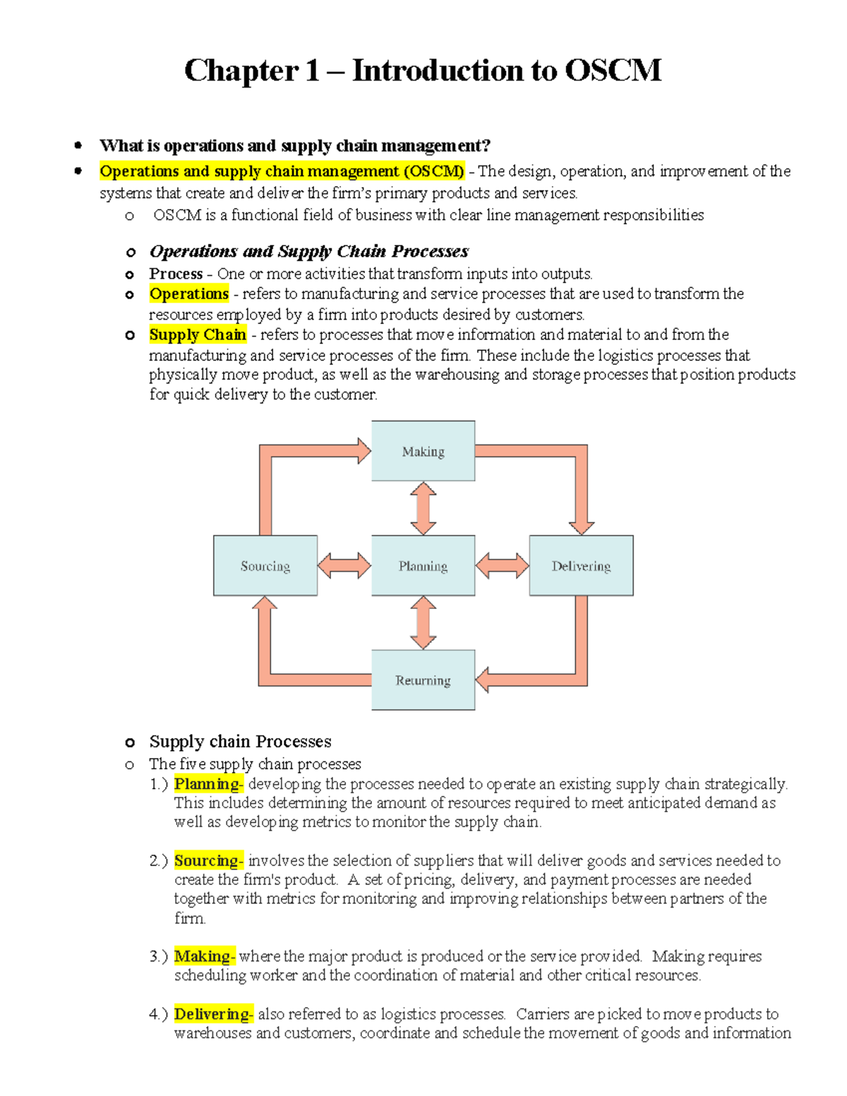 OPTM3000 Ch. 1 & 2: Intro to Operations and Supply Chain Management ...