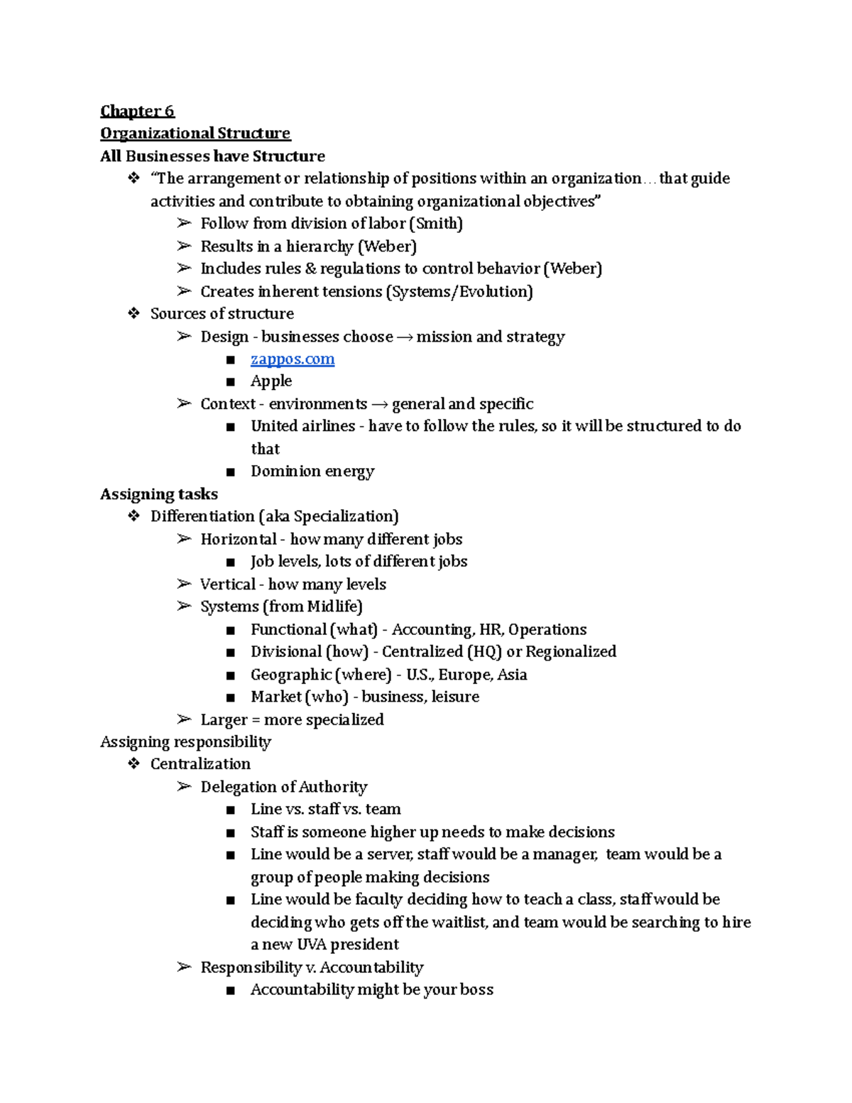 Comm 1800 Lecture Notes - Overview of Organizational Structure - Studocu