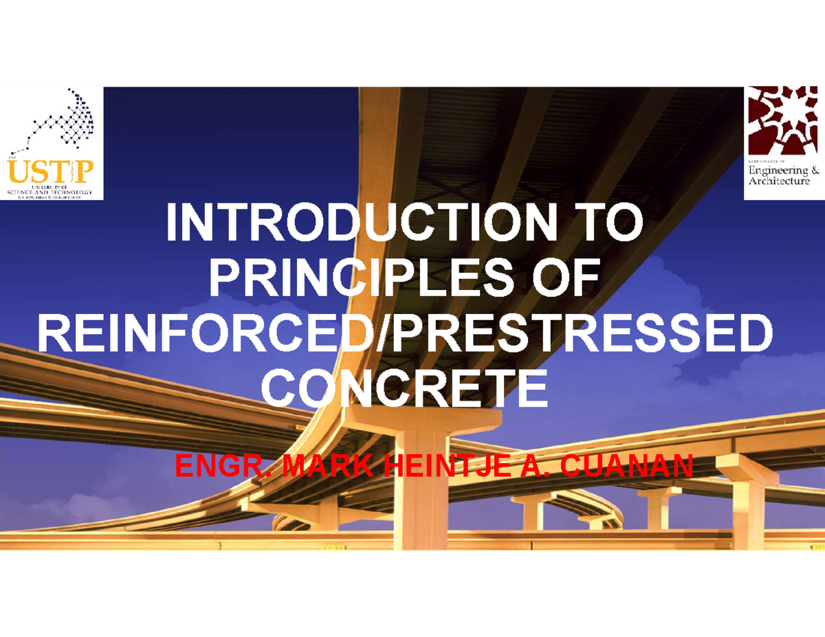 LEC00- Intro - Good - INTRODUCTION TO PRINCIPLES OF REINFORCED ...