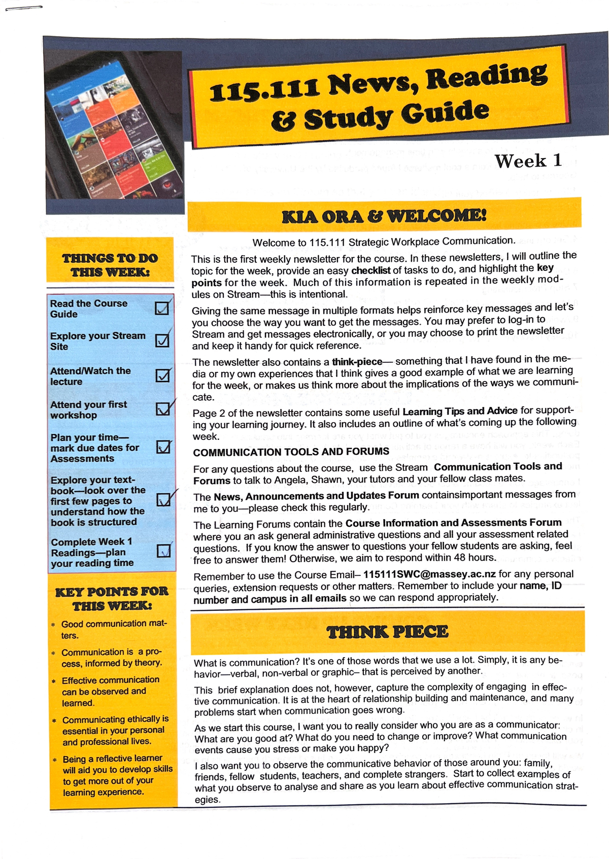 115.111 Week 1 Study Guide: Key Concepts and Topics for Review - Studocu