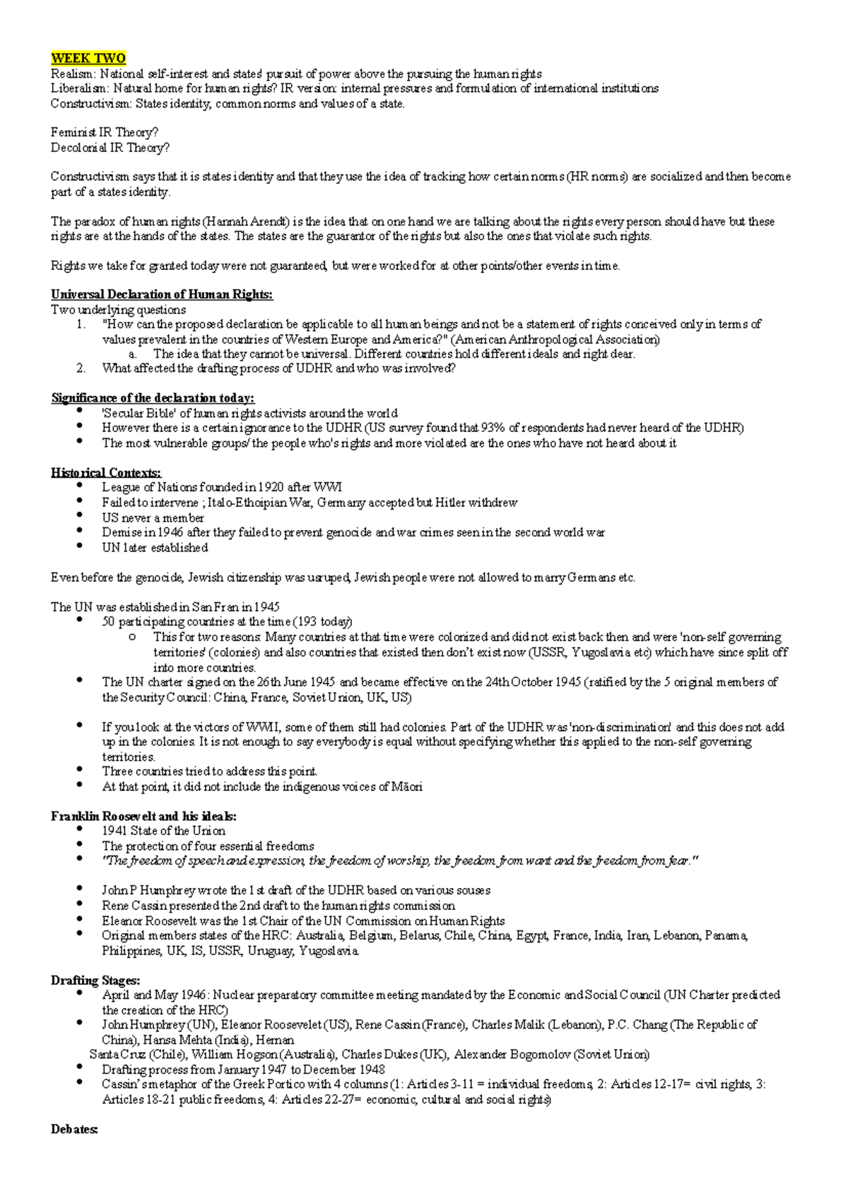 INTP363 Final Exam Notes: Human Rights Theories and Historical Contexts ...