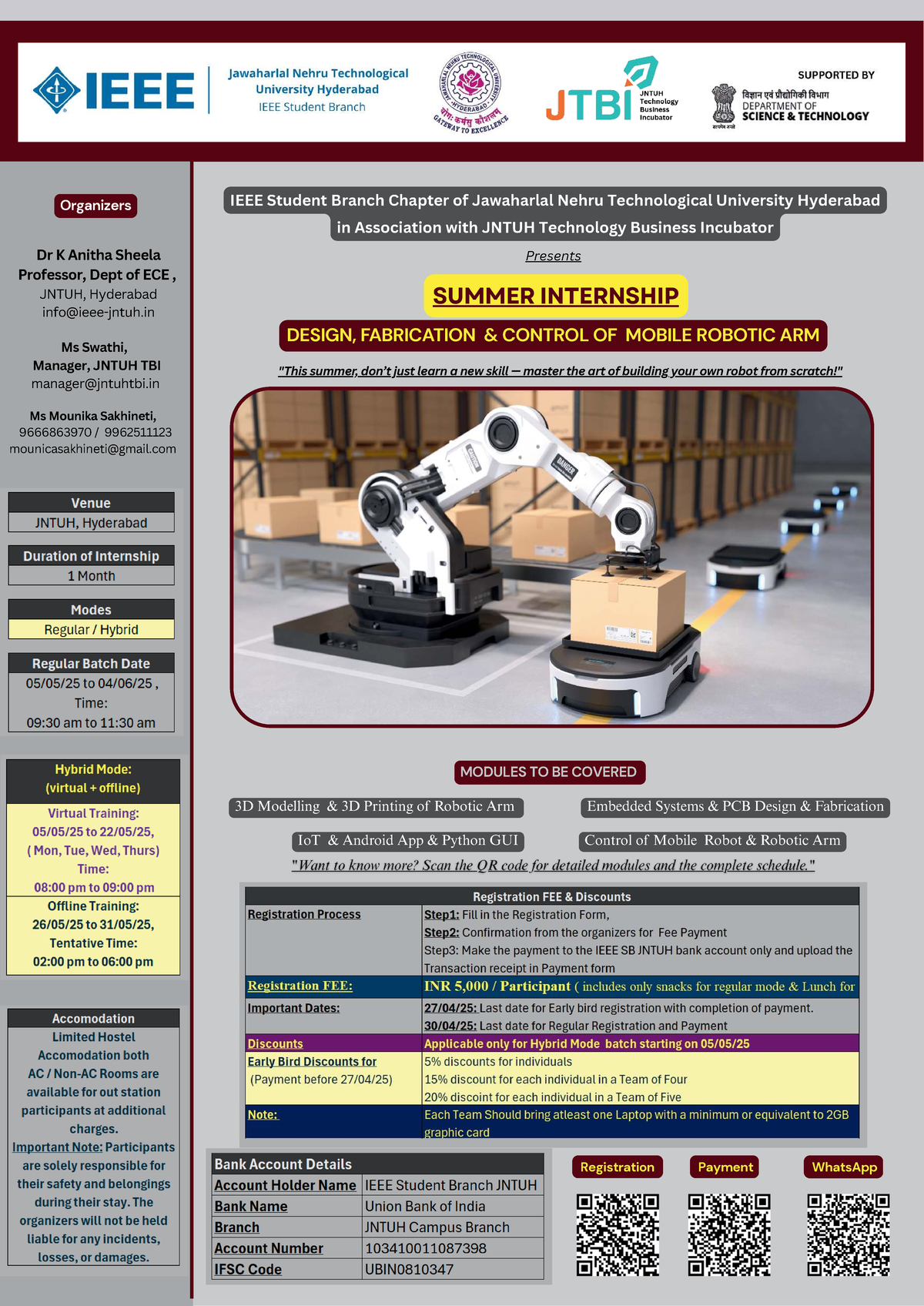 Summer Internship Program – Design & Control of Mobile Robotic Arm ...
