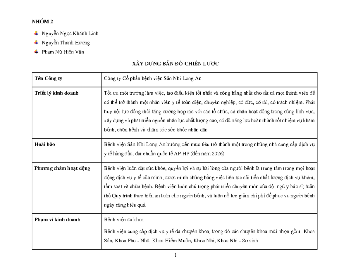 Mẫu Xây Dựng KPI Bệnh Viện Sản Nhi Long An - Document Preview