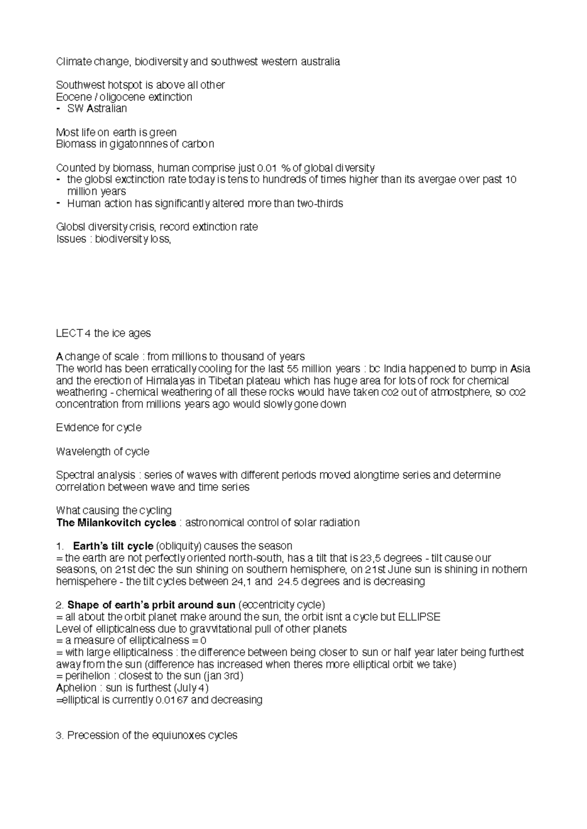 Climate Change and Biodiversity: Lecture Notes (ENVT) - Studocu