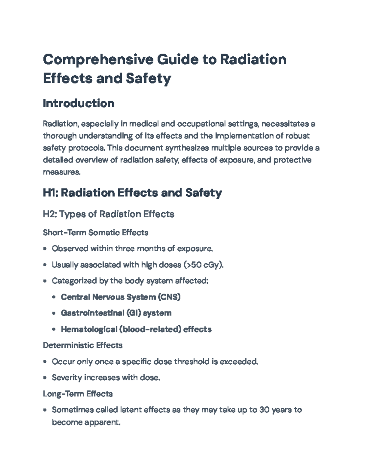 Radiation Effects and Safety: A Comprehensive Guide (Course Code ...