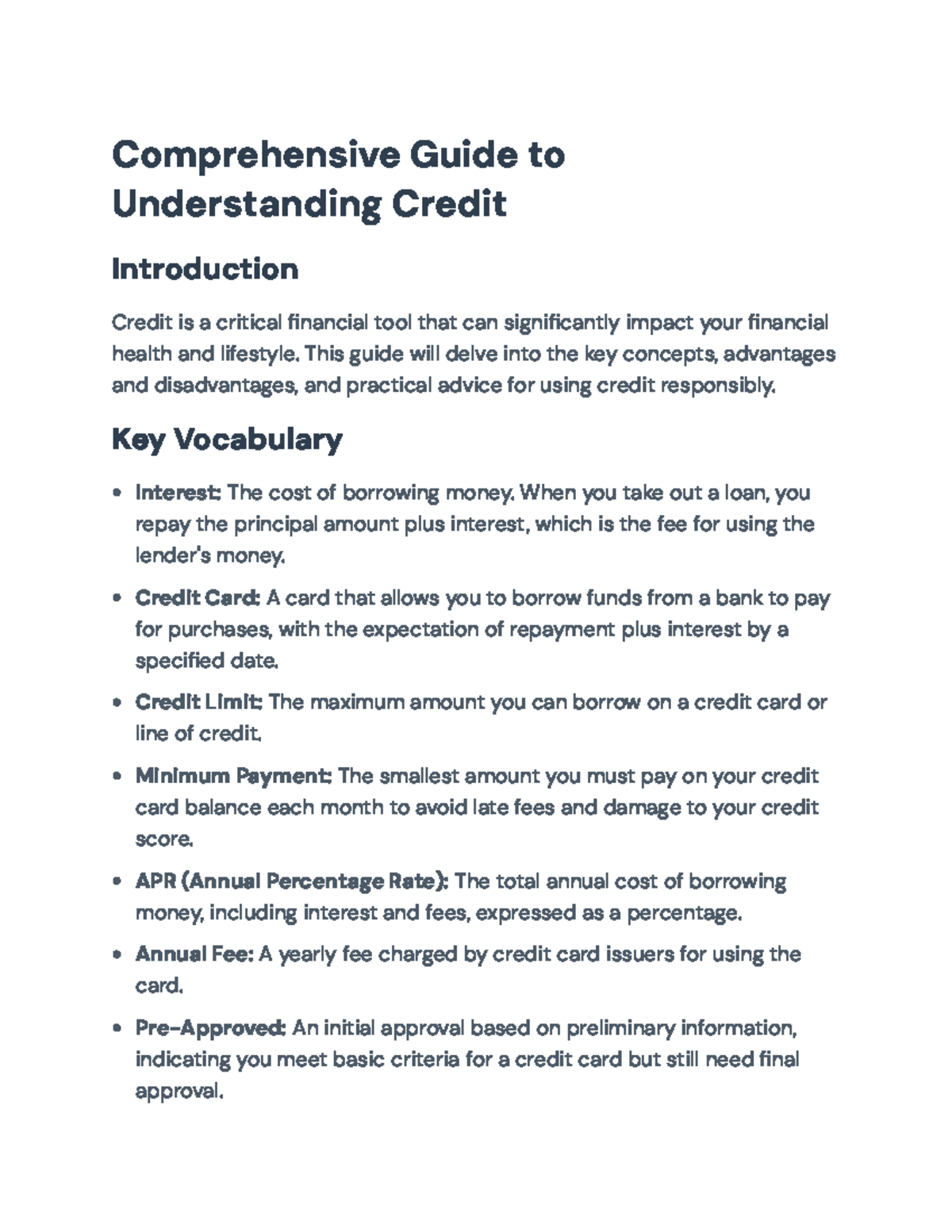 Comprehensive Guide to Credit Fundamentals: Key Concepts & Practices ...