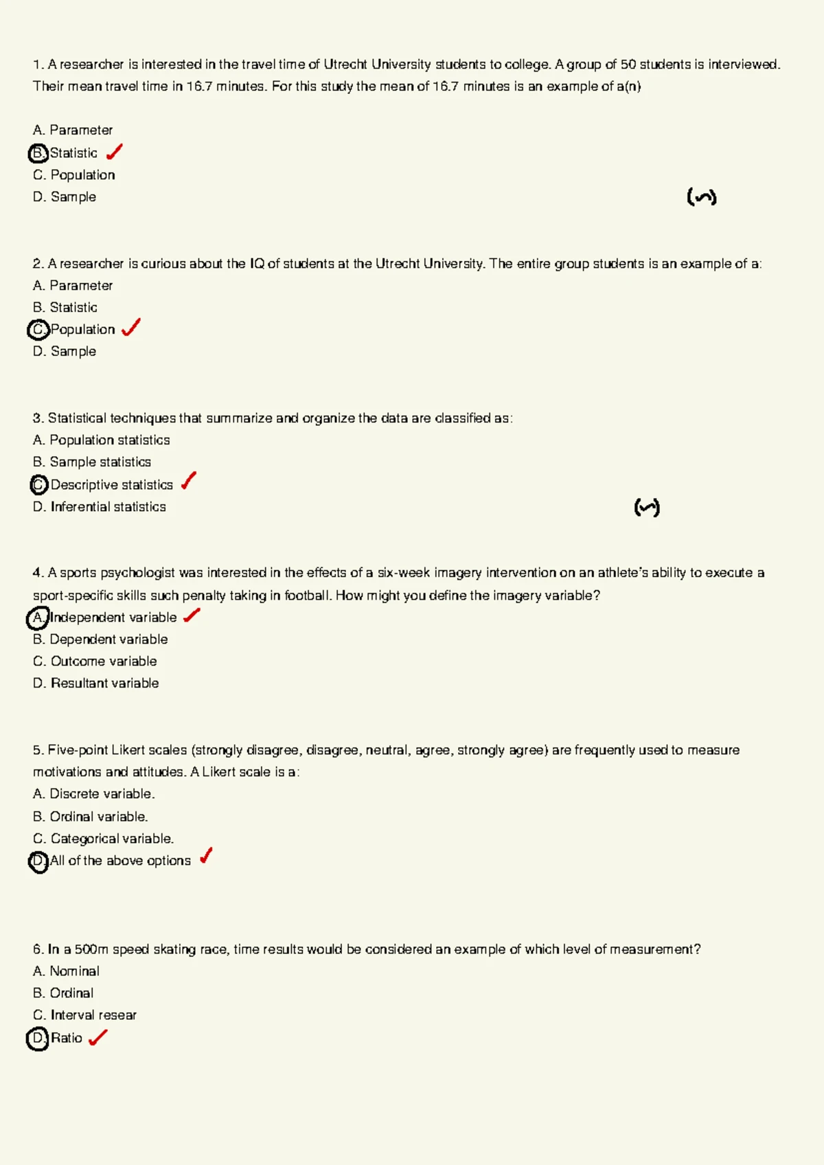 CS 101 - Statistical Methods: Fill in the Blanks & Concepts - Studocu
