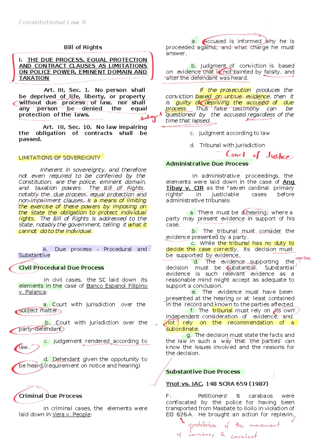 Constitutional Law II: Due Process, Equal Protection, and Police Power ...