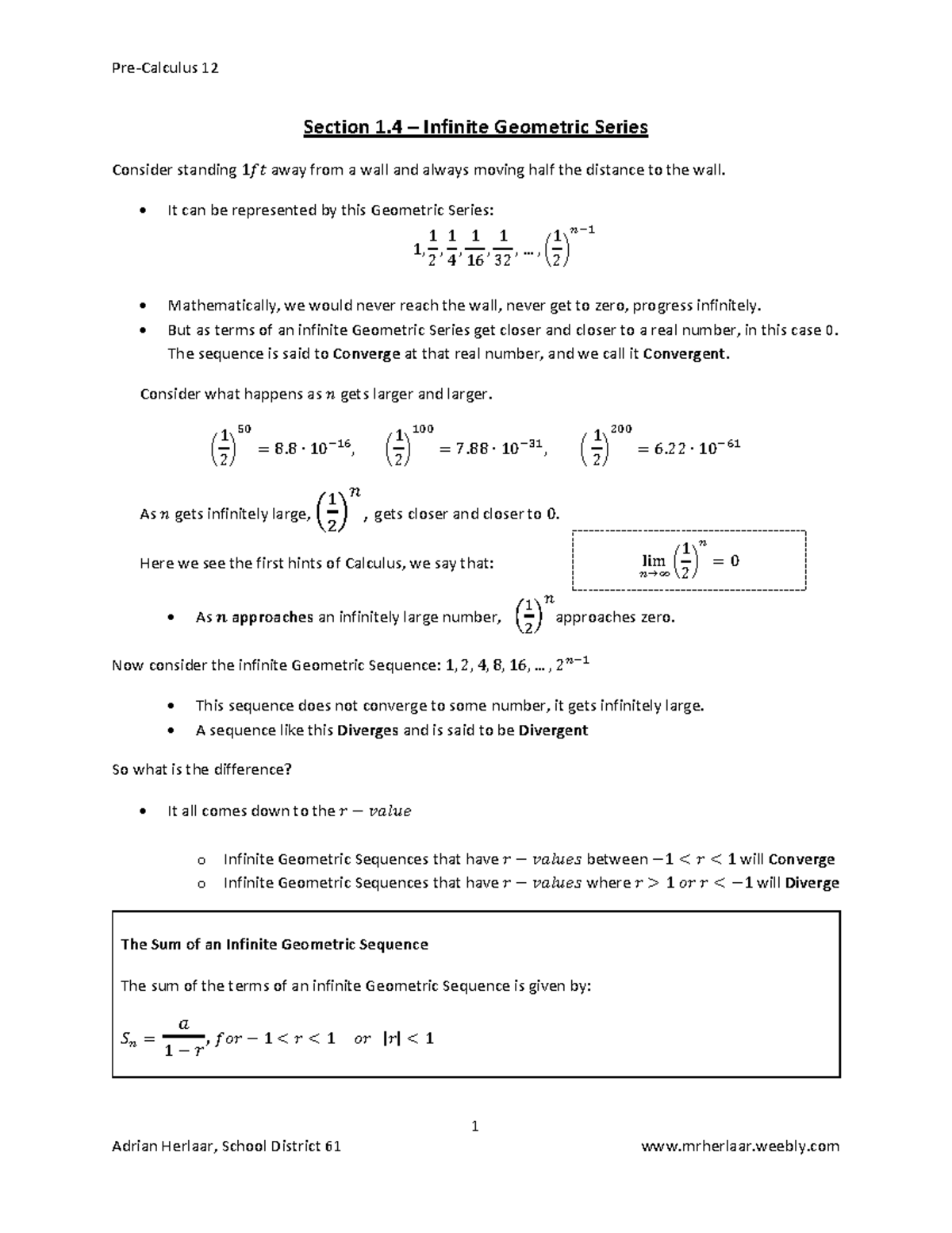 Infinite Geometric Series: Convergence and Divergence Explained (MATH ...