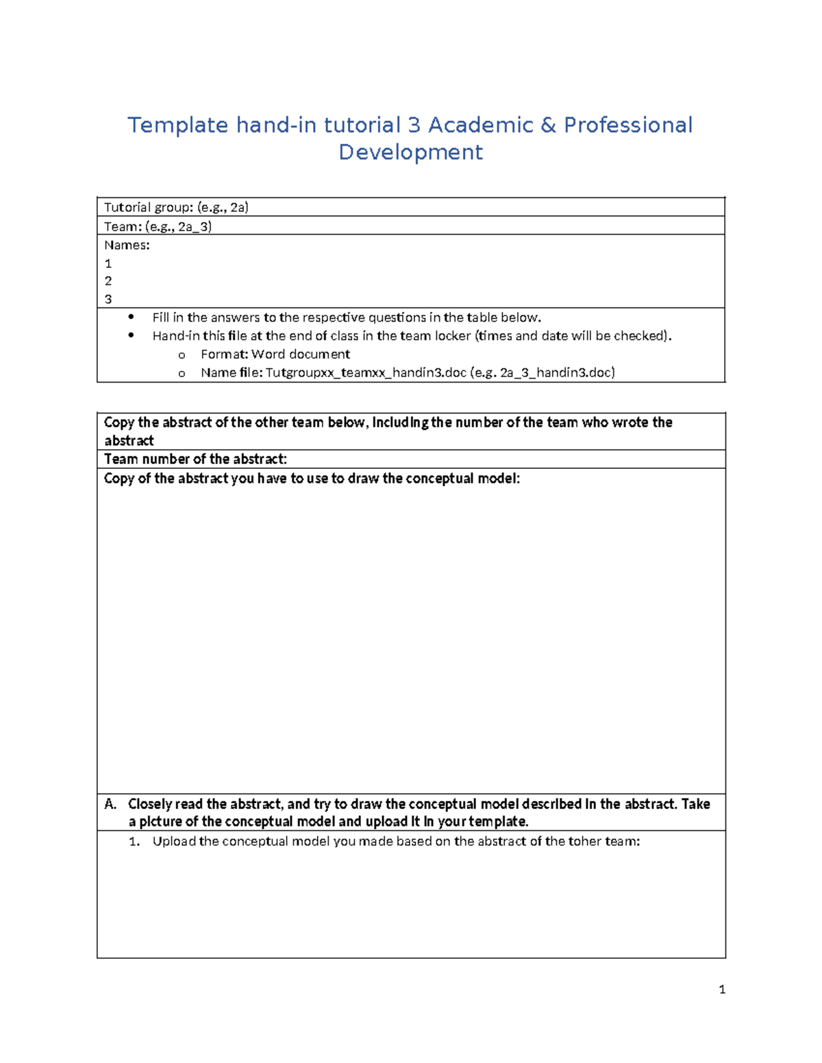 Tutorial 4 Template for Academic Professional Development 2526 ...
