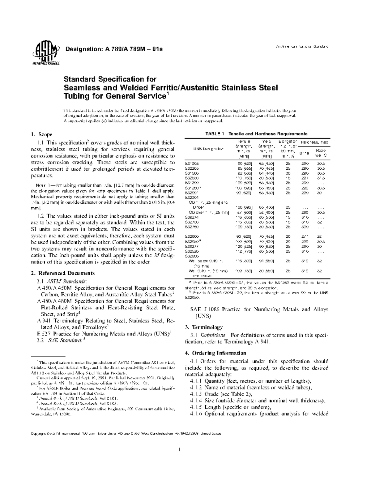 ASTM A789 - Comprehensive Material Specifications Guide - Studocu