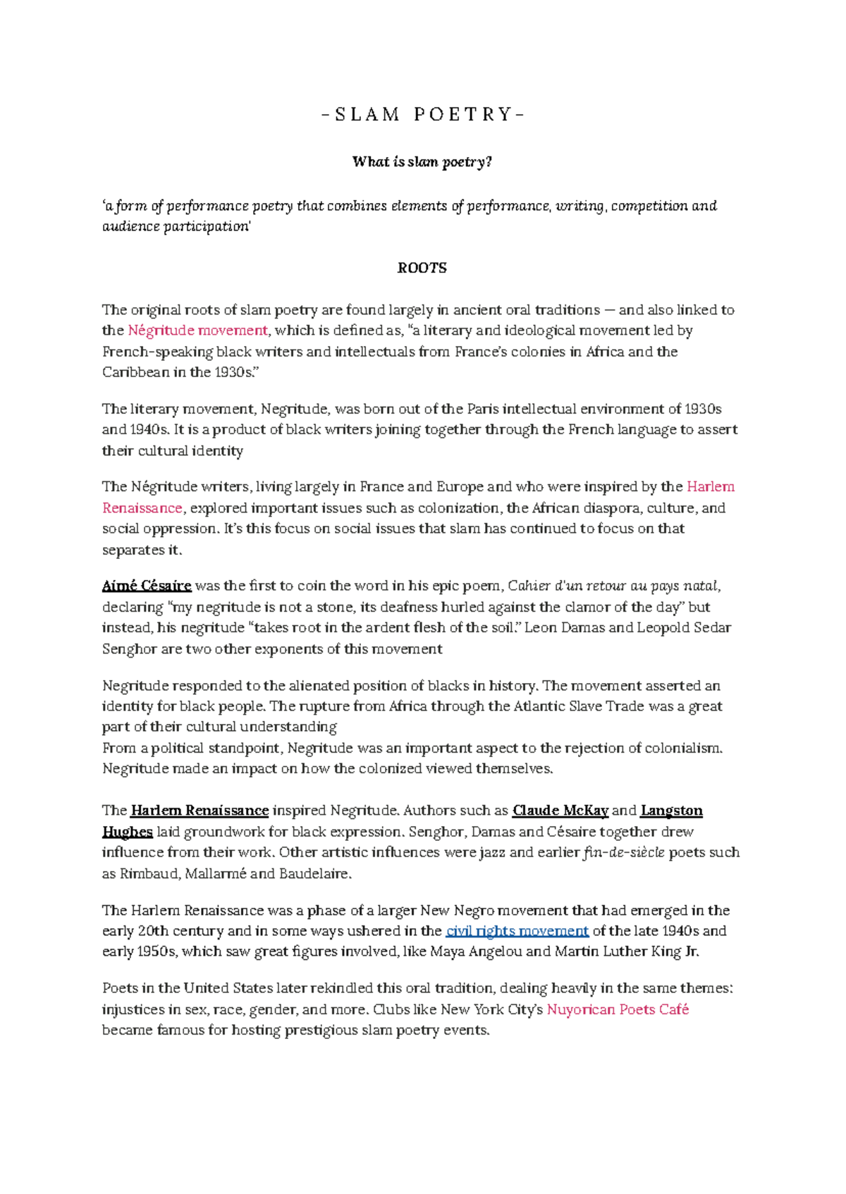 S L A M P O E T R Y: Exploring the Roots and Impact of Performance ...