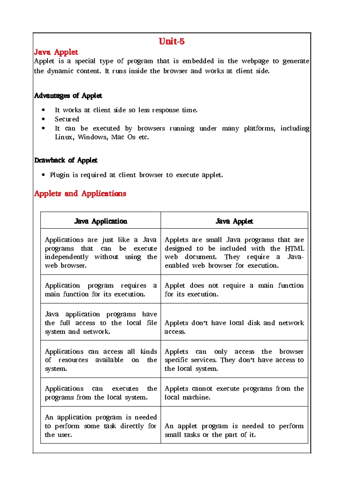 Java unit4 - Java is a high-level, object-oriented programming language ...