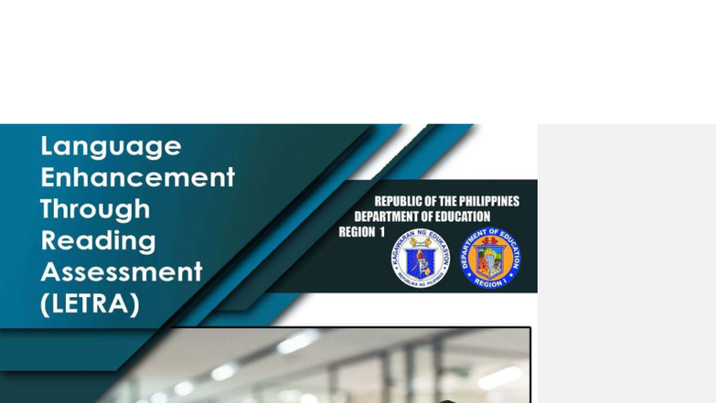 LETRA (Language Enhancement Through Reading Assessment) Manual for Teachers and - Document Preview