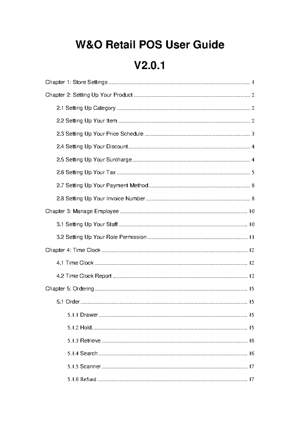 Retail POS User Guide V2.0.1: Comprehensive Store Setup & Management ...